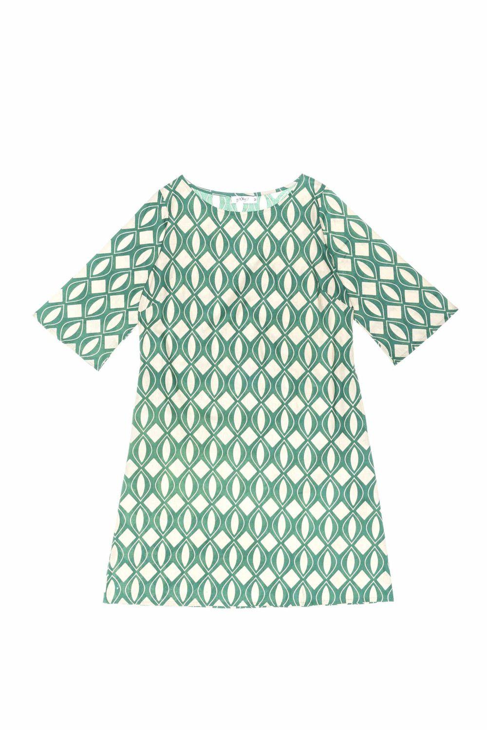 Vestito Tracy cotone - verde chiaro - Bijondo