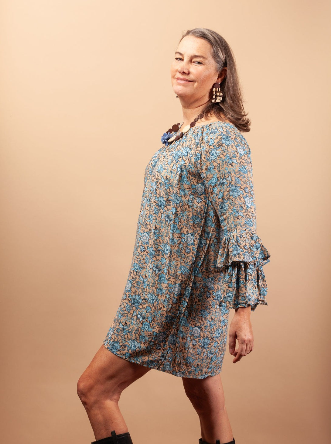 Vestito blusa Soluna rayon corto-Vestito-Bijondo-Bijondo