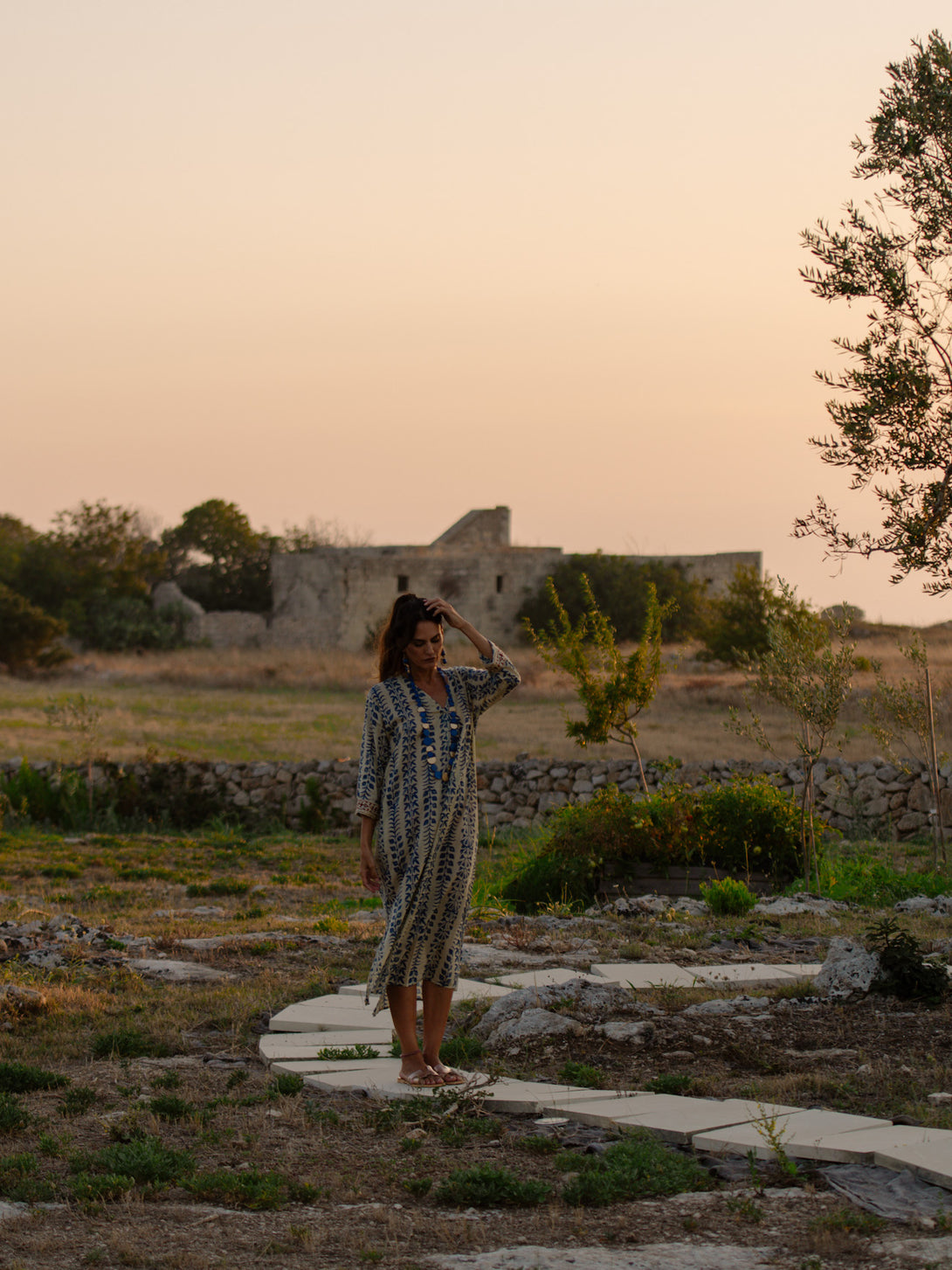 Vestito caftano cotone Madeleine-Vestito-WhyY-Bijondo