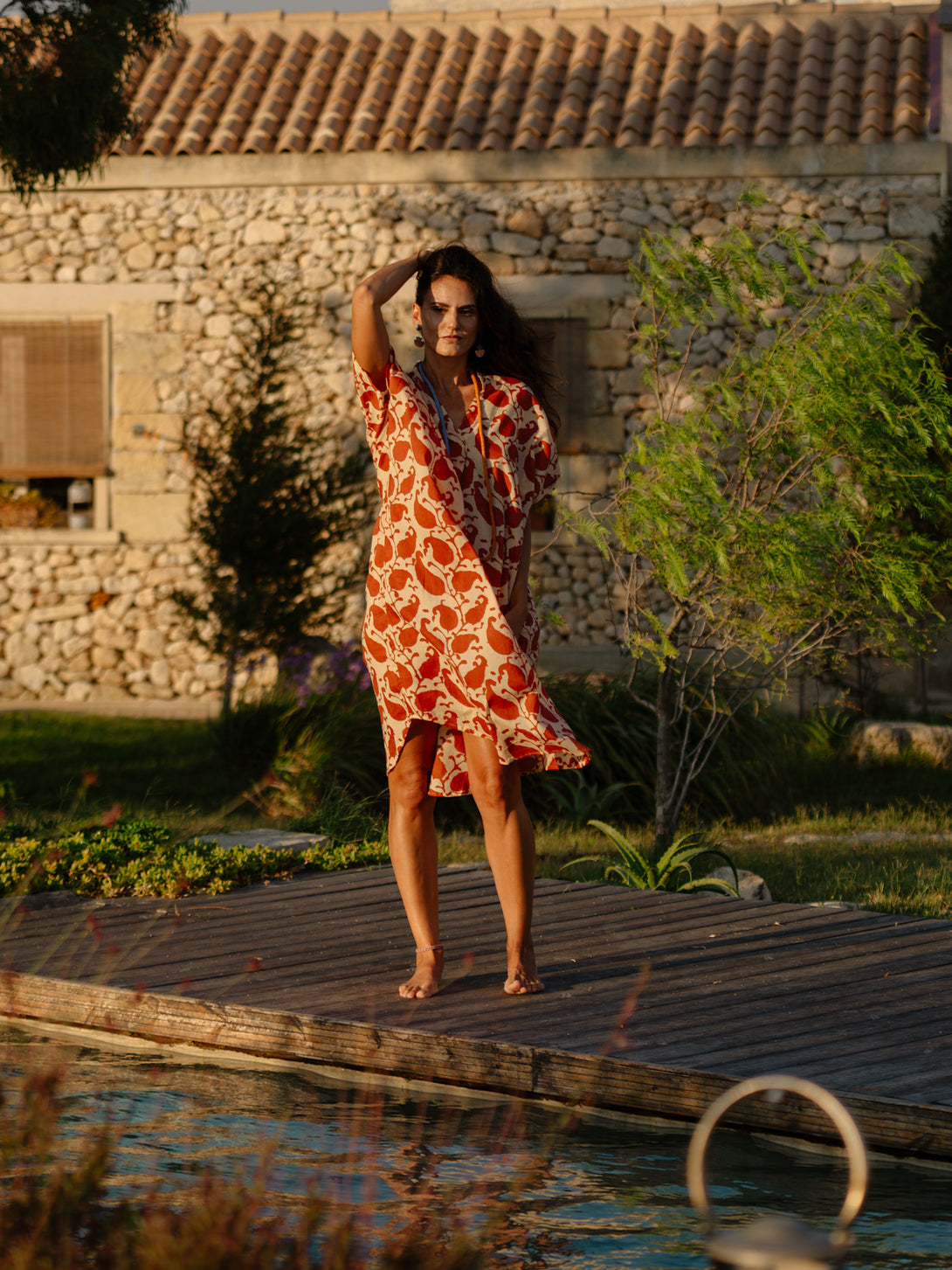 Vestito caftano cotone Natalia-Vestito-WhyY-Bijondo