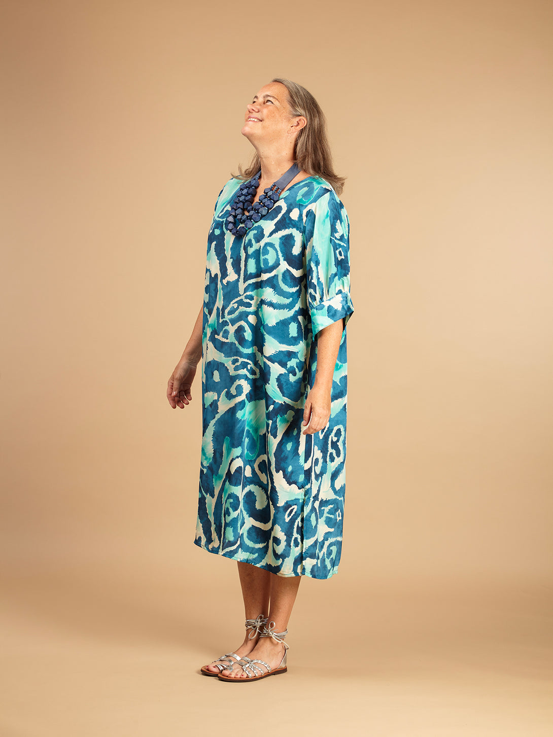 Vestito caftano seta Livia-vestito-WhyY-Bijondo