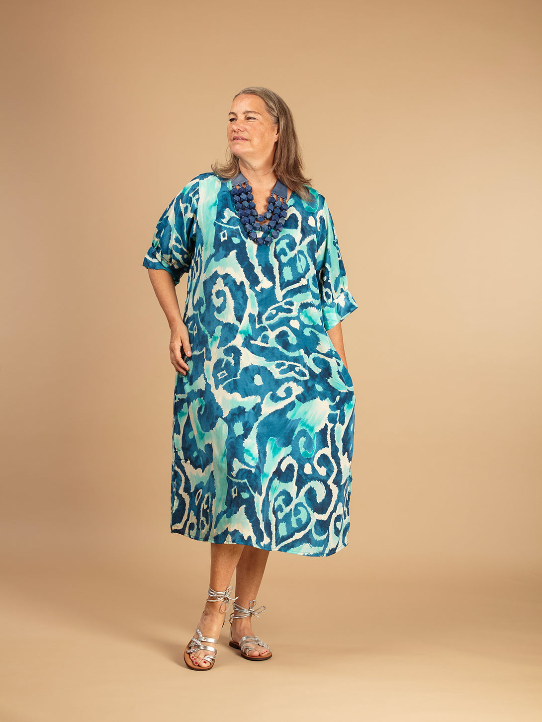 Vestito caftano seta Livia-vestito-WhyY-Bijondo