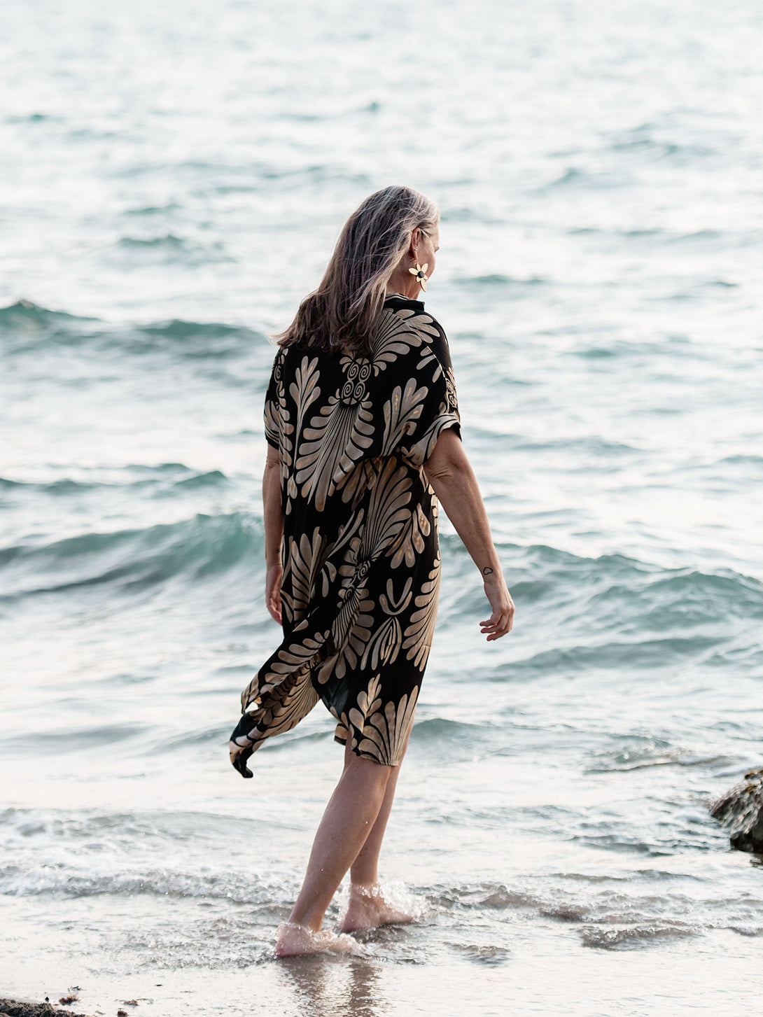 Vestito, caftano, seta Sole-Vestito-Bijondo-Nero-taglia unica-Bijondo