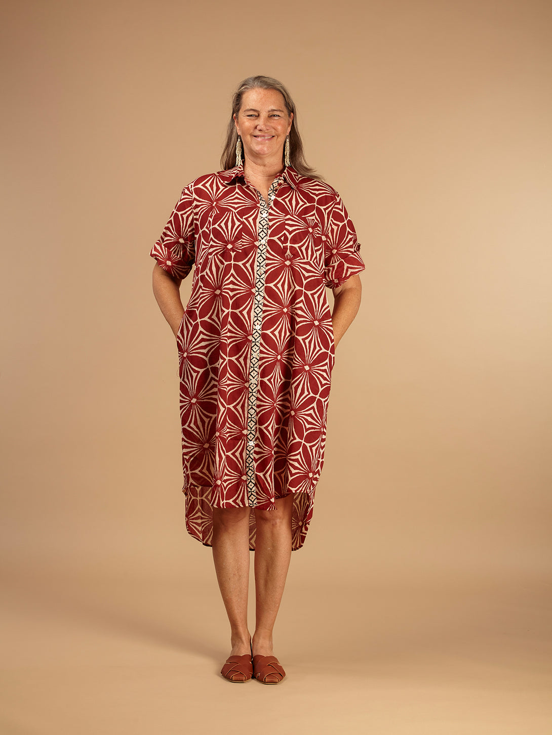 Vestito camicione cotone Alix-vestito-WhyY-Bordeaux-S-M-Bijondo