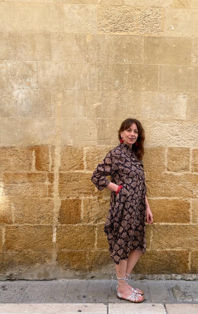 Vestito camicione cotone Jhola - marrone - Bijondo