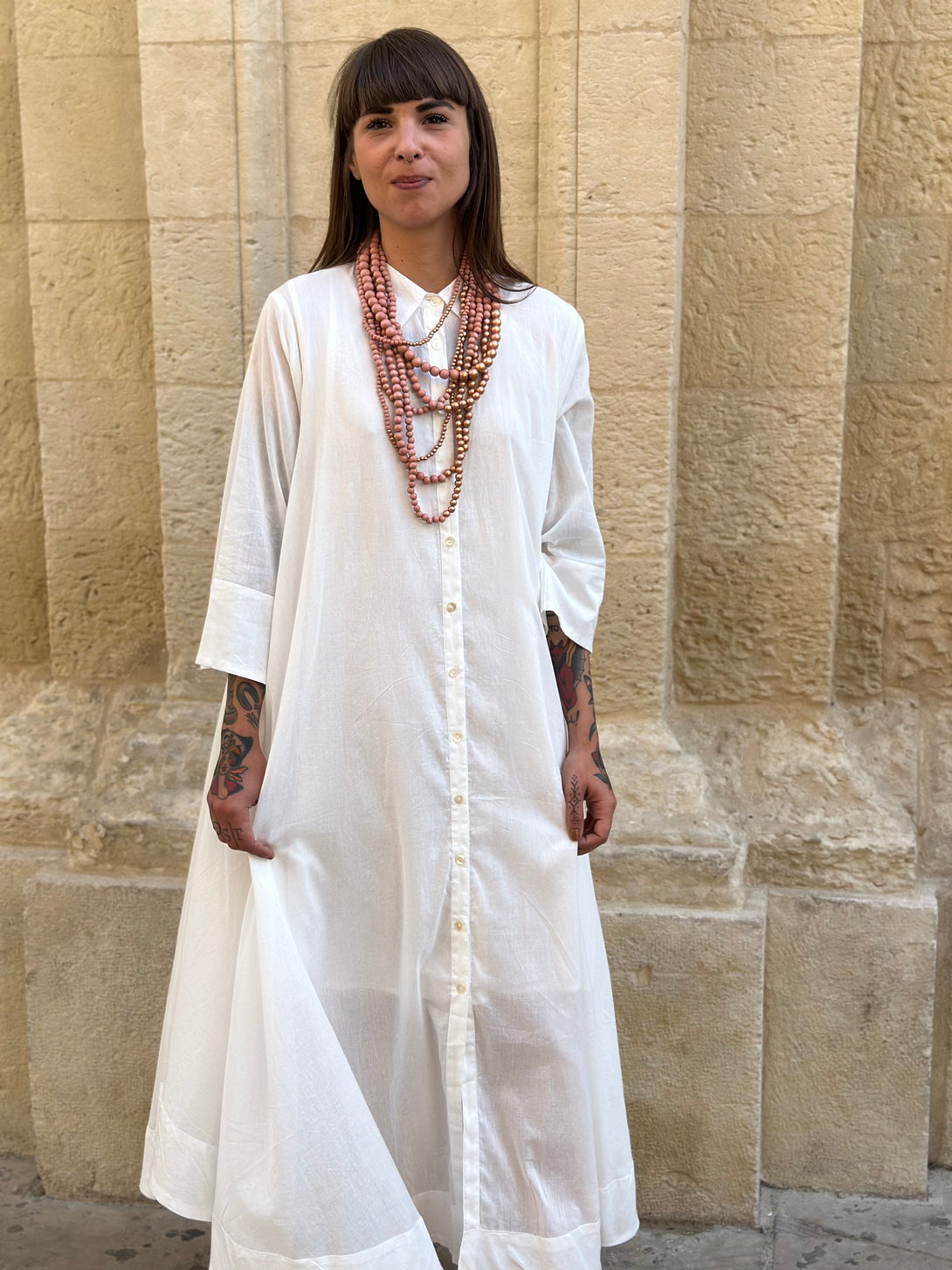 Vestito camicione cotone oversized Hanni-Vestito-Bijondo-Bijondo