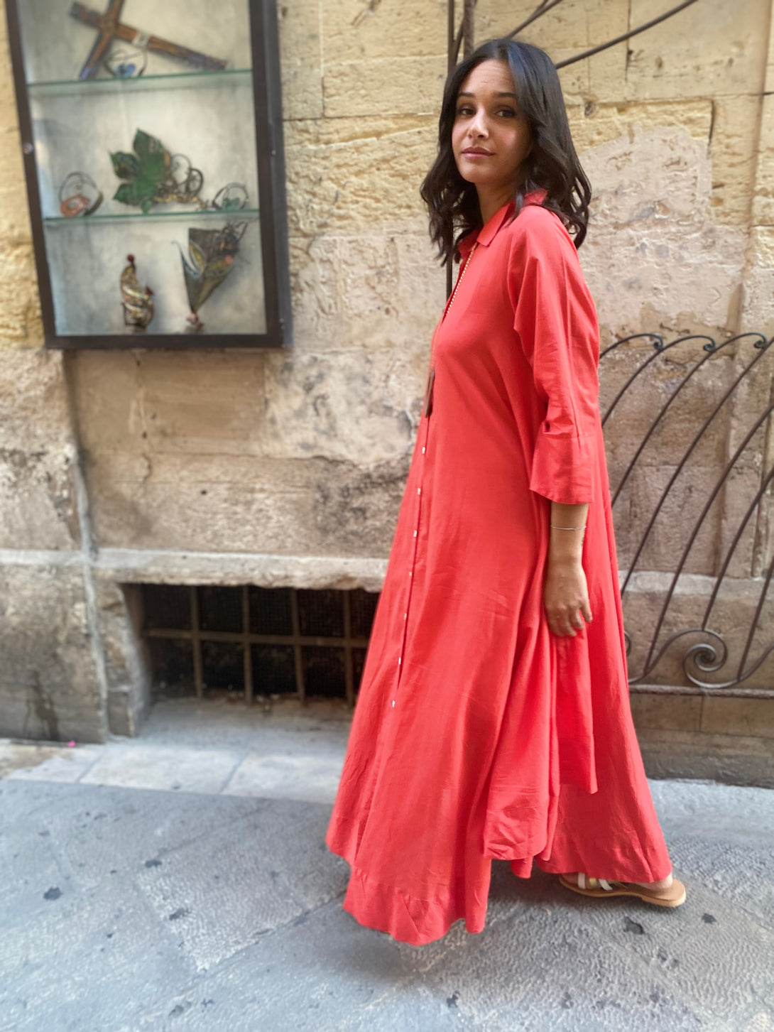 Vestito camicione cotone oversized Hanni-Vestito-Bijondo-Bijondo