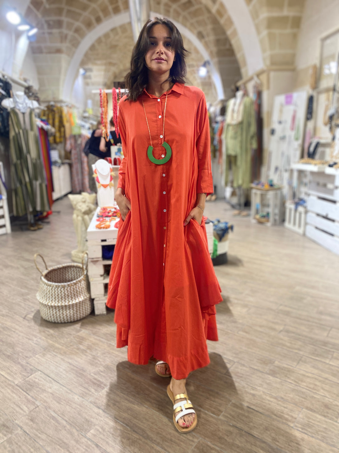 Vestito camicione cotone oversized Hanni-Vestito-Bijondo-Bijondo