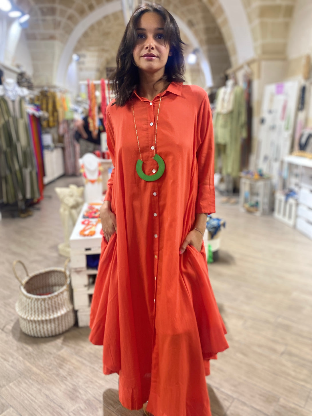 Vestito camicione cotone oversized Hanni-Vestito-Bijondo-Bijondo