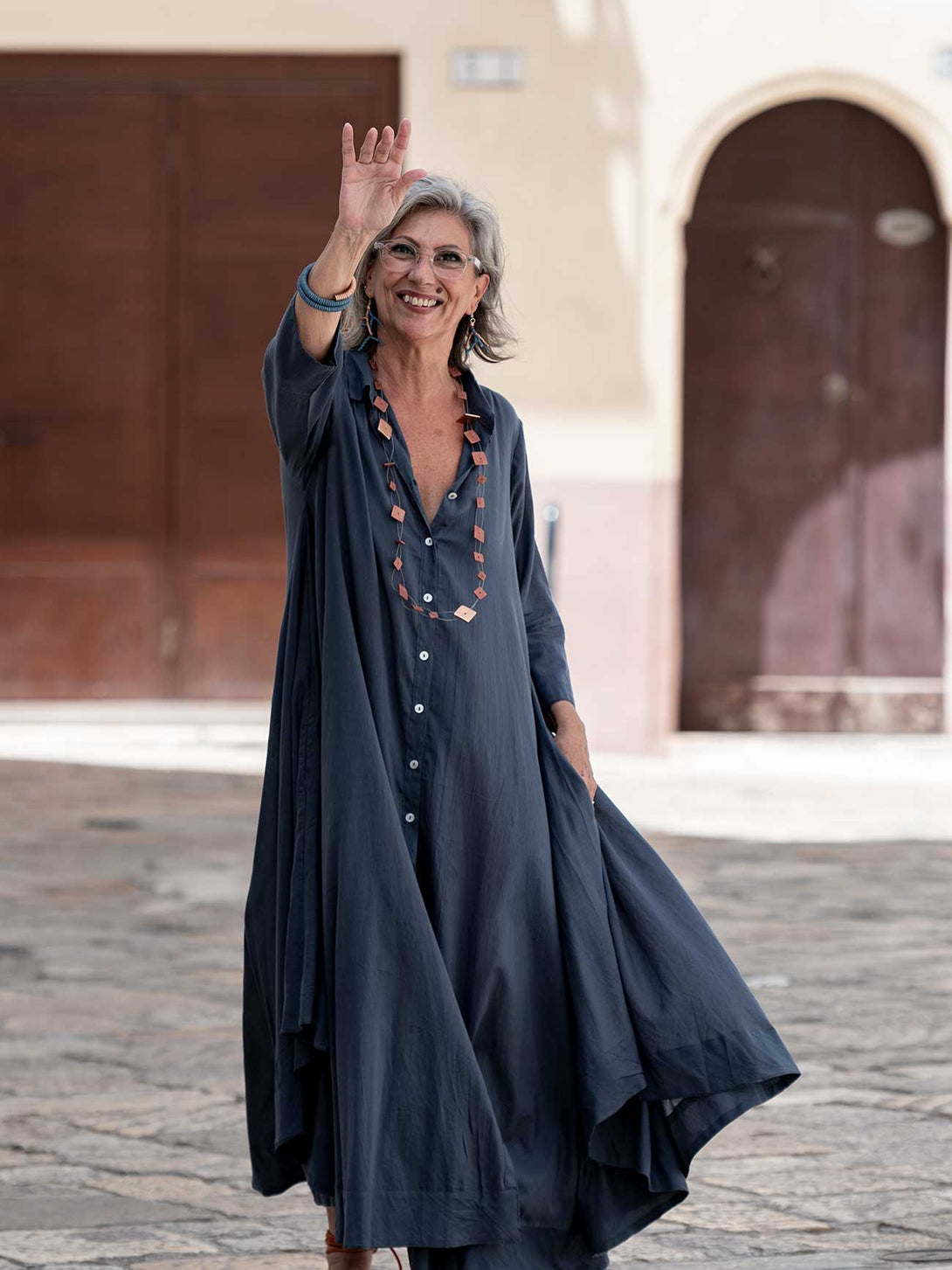 Vestito camicione cotone oversized Hanni-Vestito-Bijondo-Bijondo