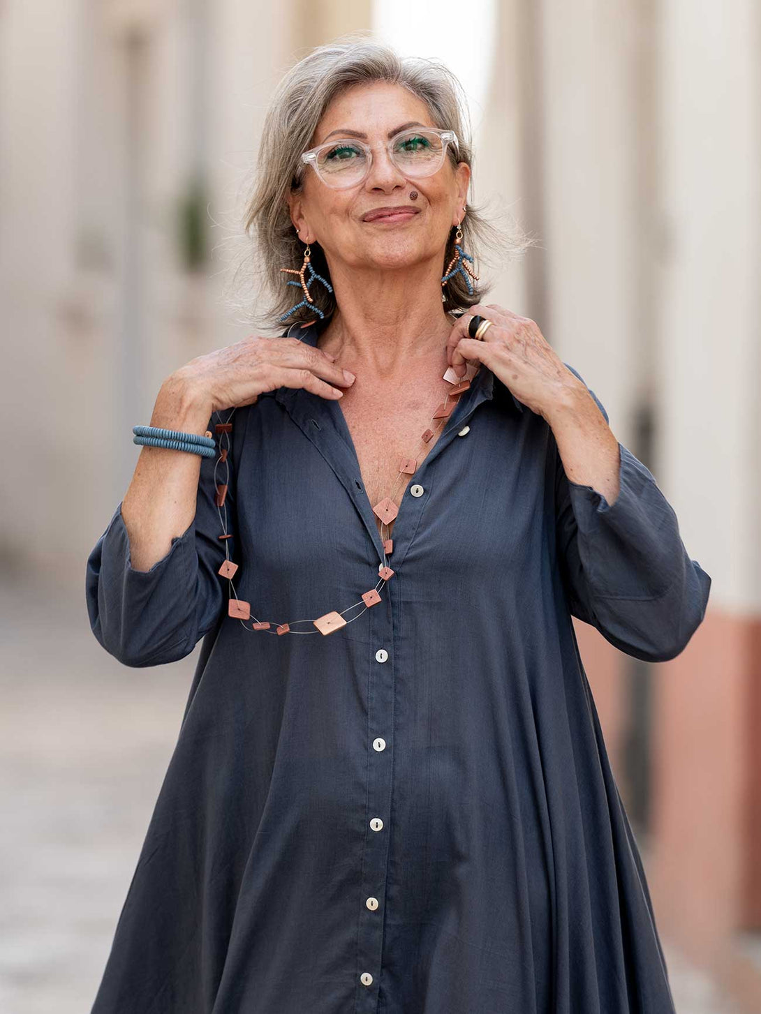 Vestito camicione cotone oversized Hanni-Vestito-Bijondo-Bijondo