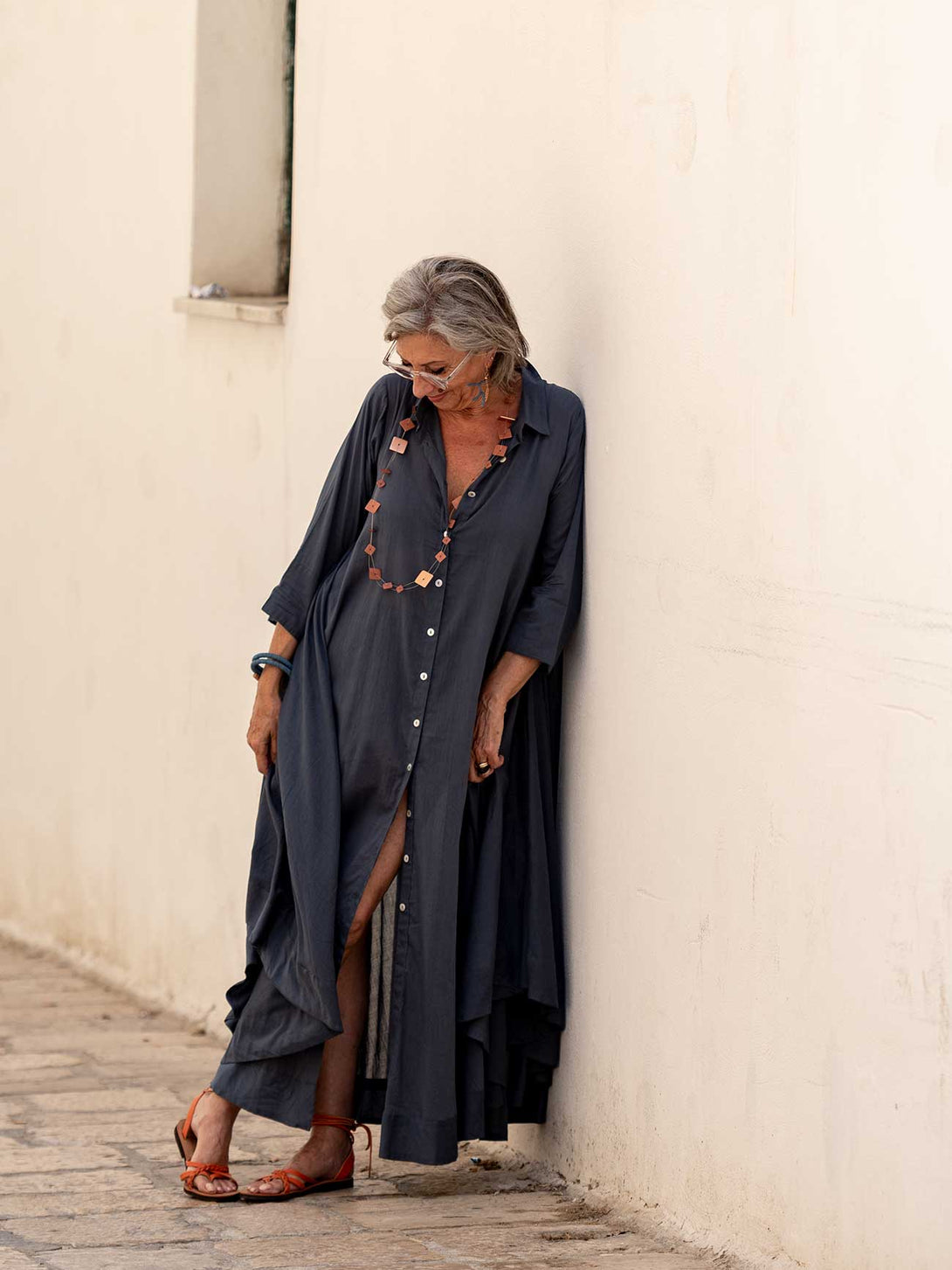 Vestito camicione cotone oversized Hanni-Vestito-Bijondo-Bijondo