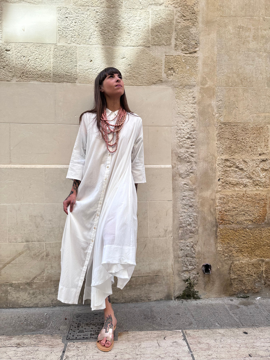 Vestito camicione cotone oversized Hanni-Vestito-Bijondo-Bijondo