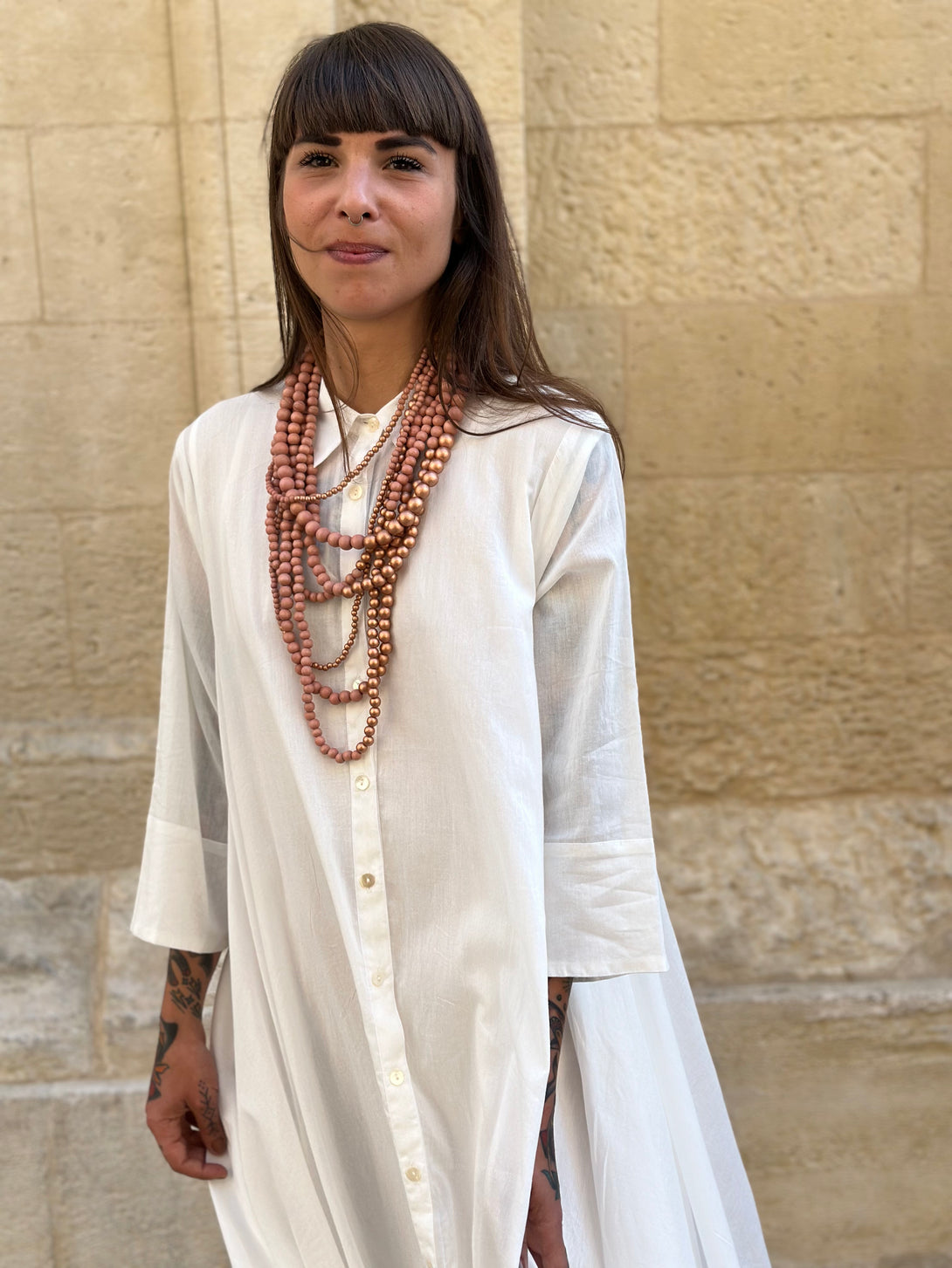 Vestito camicione cotone oversized Hanni-Vestito-Bijondo-Bijondo