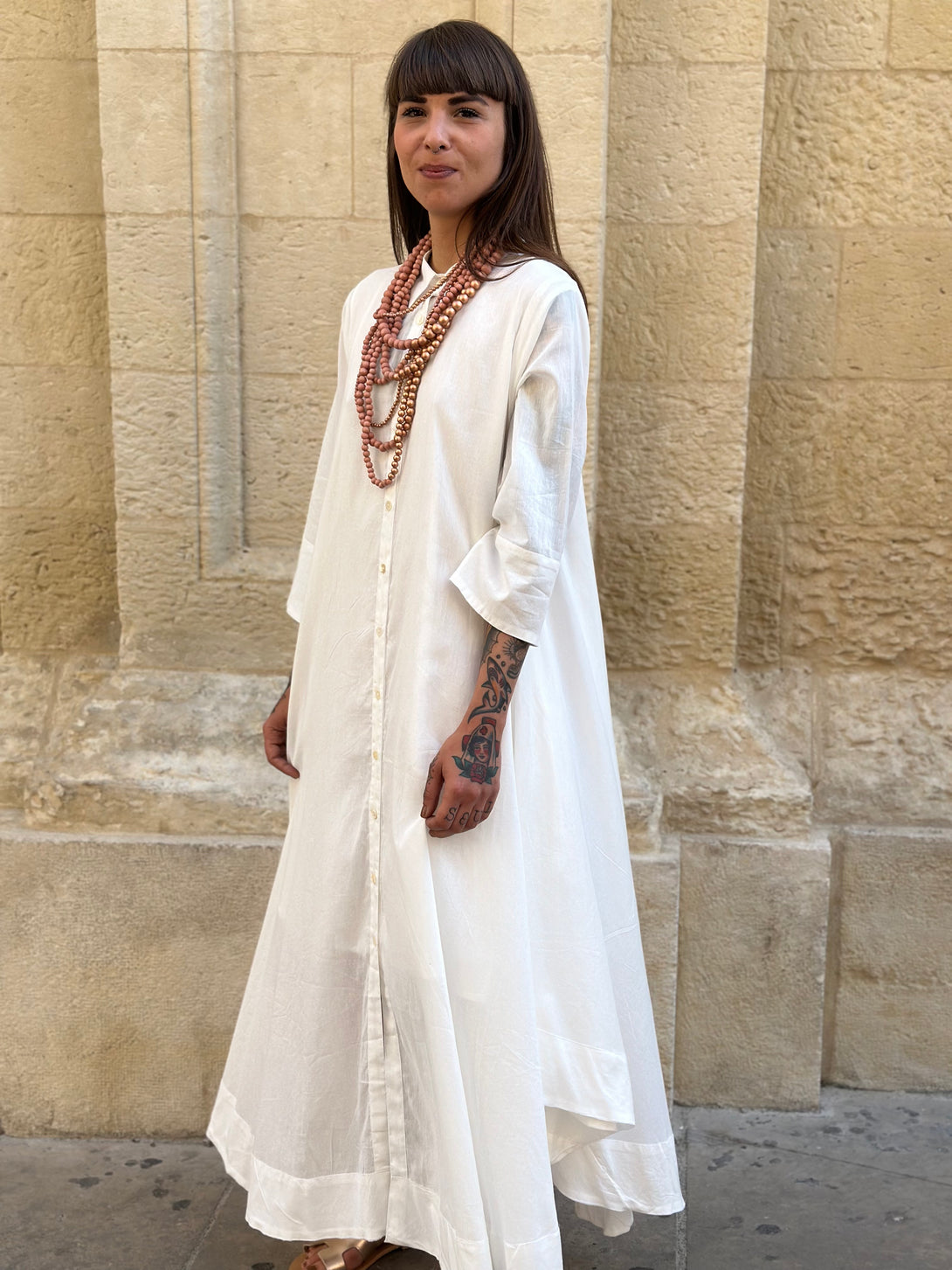 Vestito camicione cotone oversized Hanni-Vestito-Bijondo-Bijondo