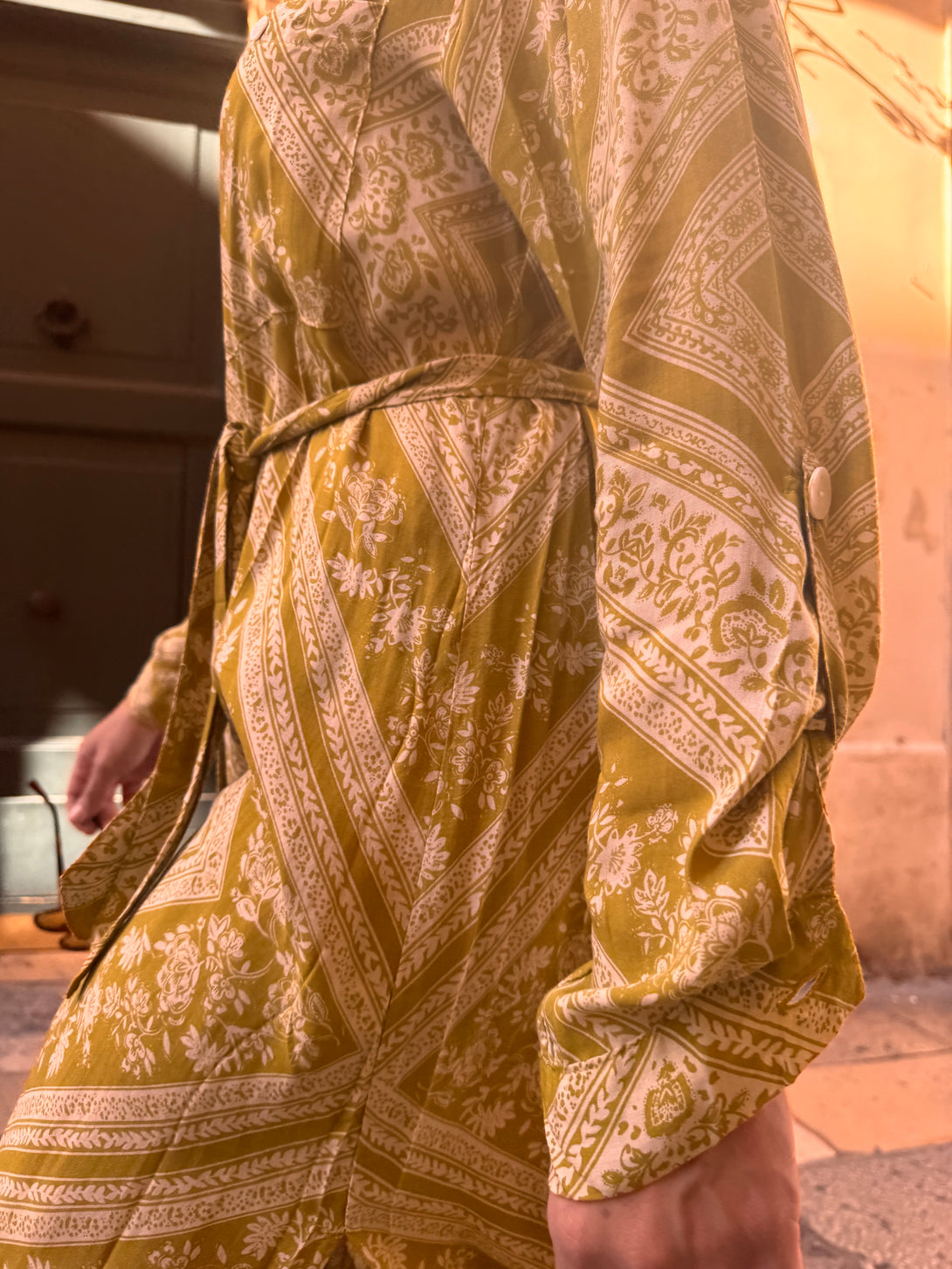 Vestito, camicione rayon con bottoni madreperla e cintura Noelle-Vestito-Lakra-Bijondo