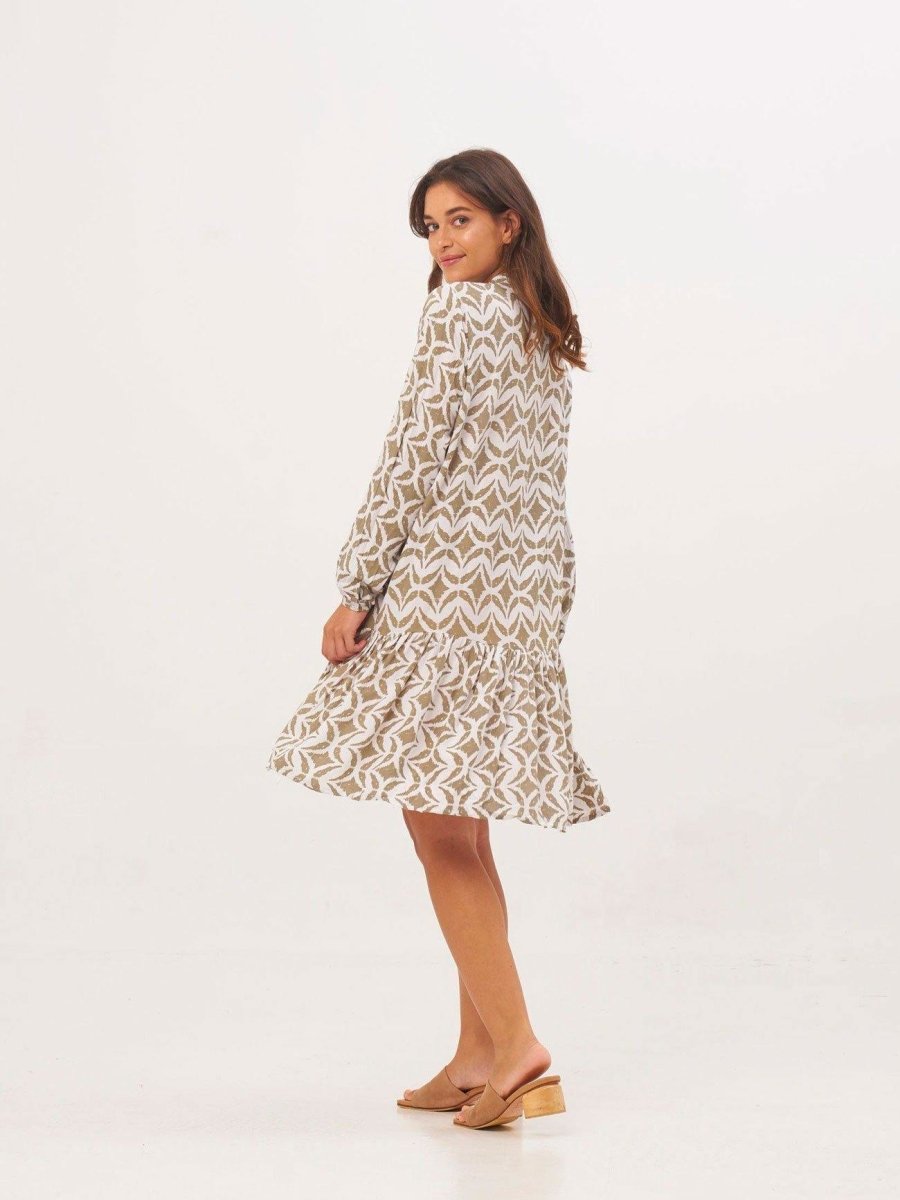 Vestito corto Adriana - beige - Bijondo