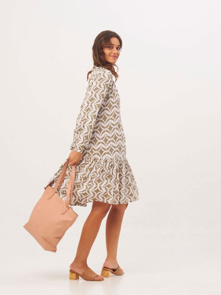 Vestito corto Adriana - beige - Bijondo