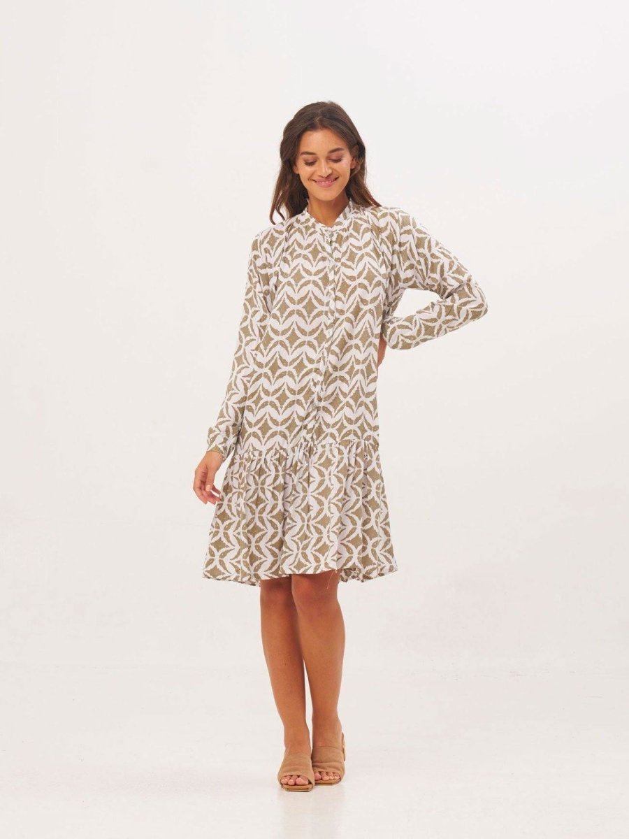 Vestito corto Adriana - beige - Bijondo