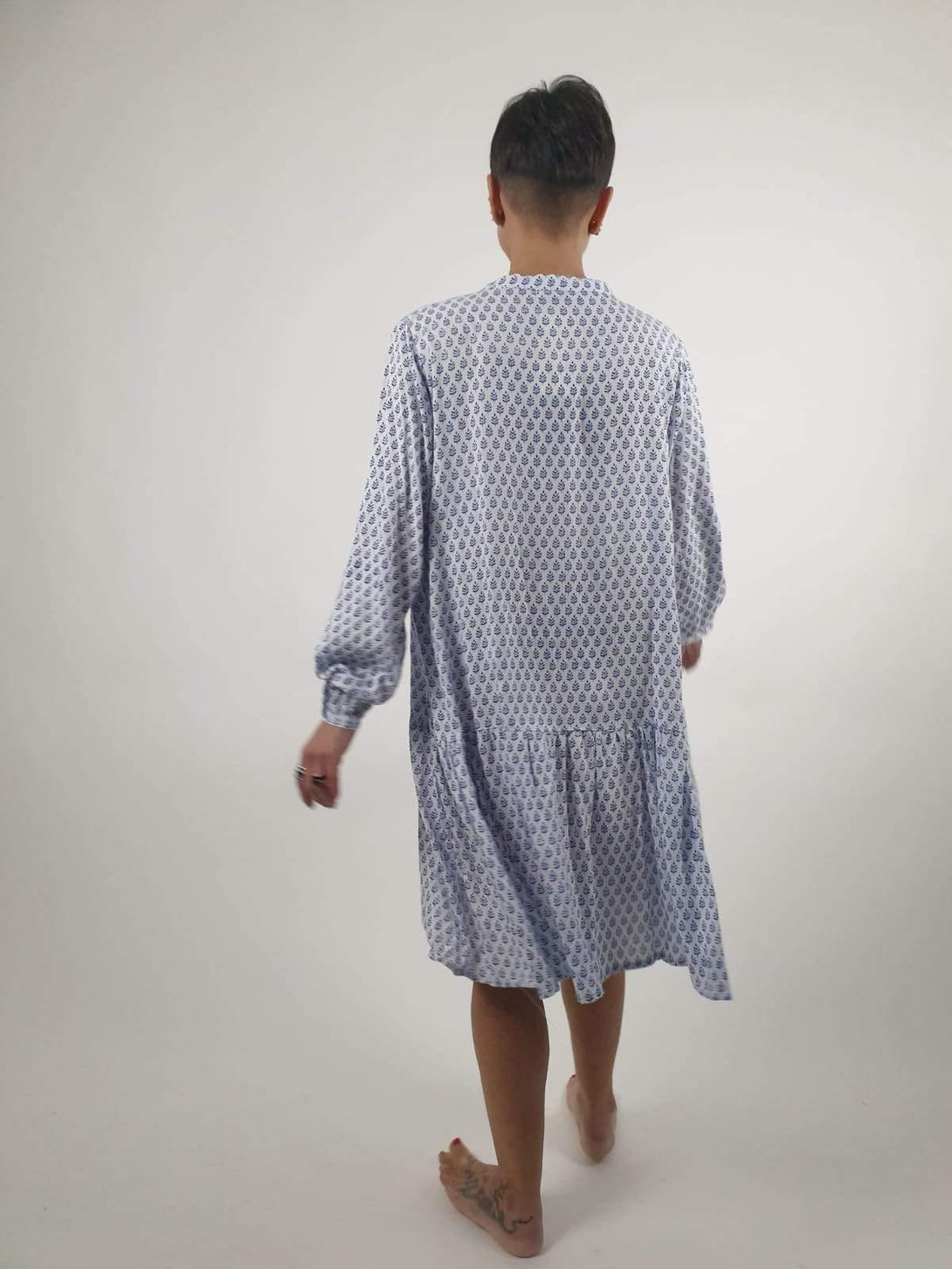 Vestito corto Adriana - blu - Bijondo