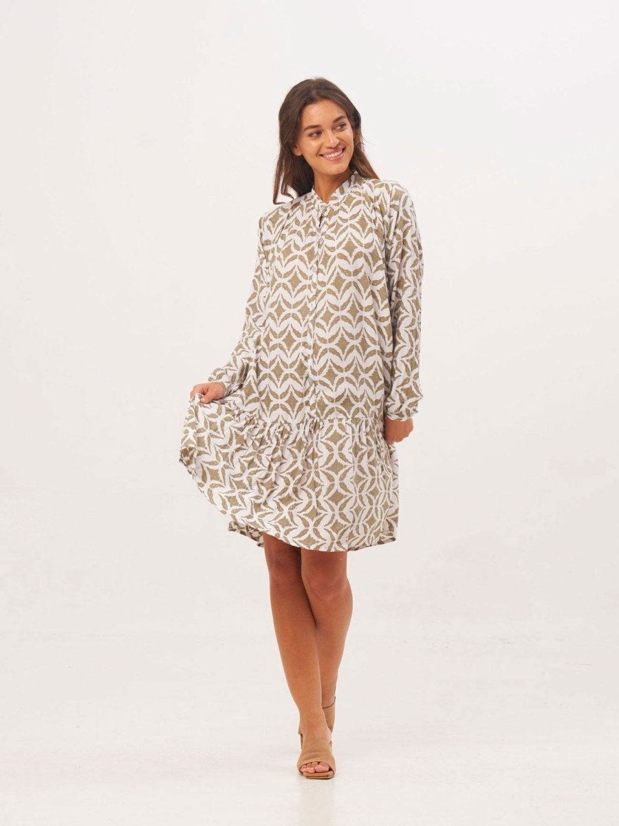 Vestito corto Adriana - beige - Bijondo