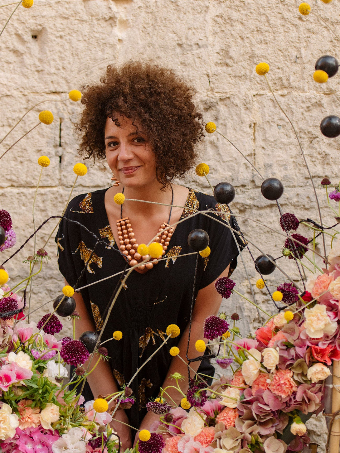 Vestito corto Aurora-giaguari-taglia unica-Bijondo