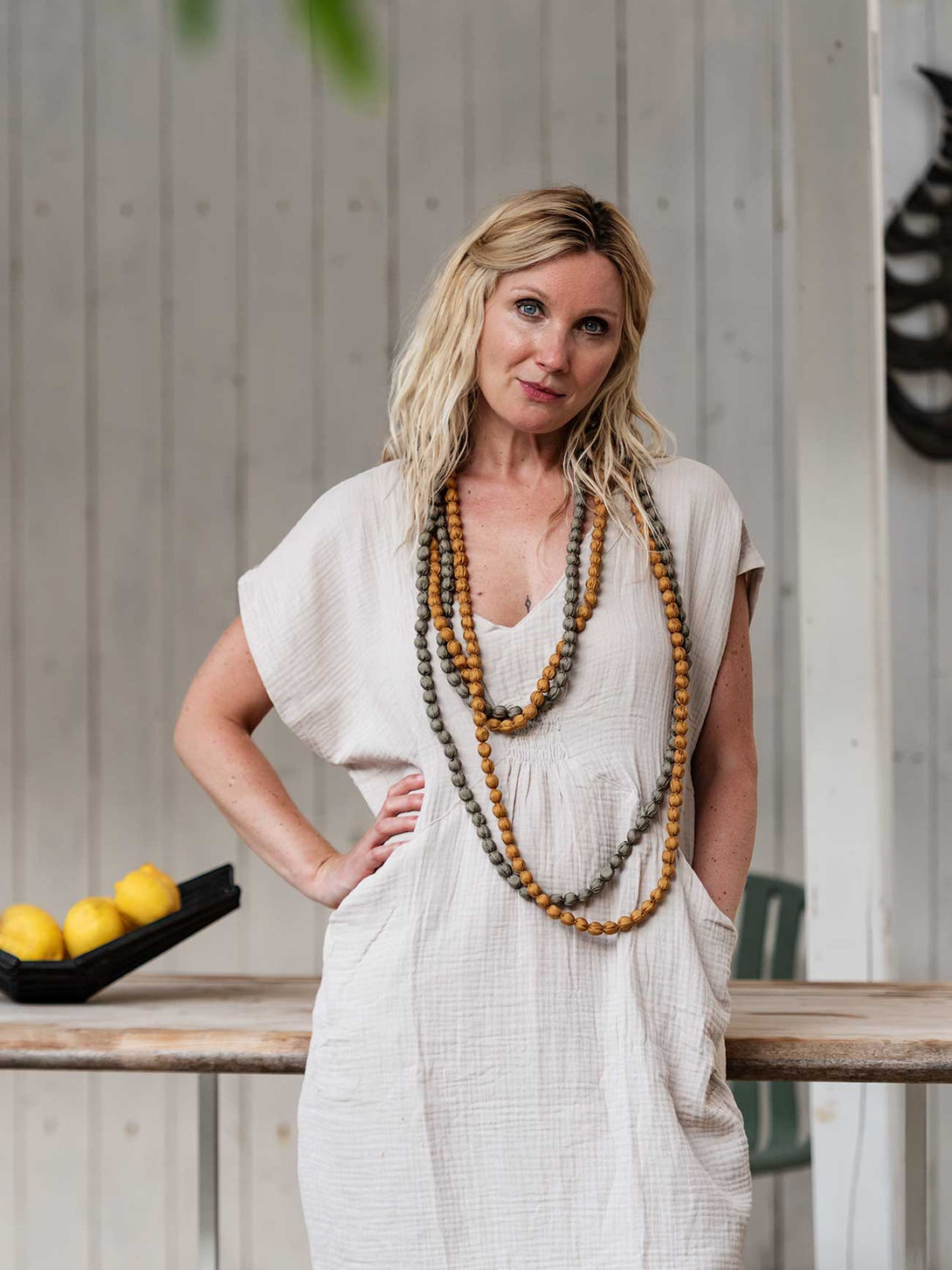 Collana lunga legno e stoffa Josy-Collana-Bijondo-Bijondo