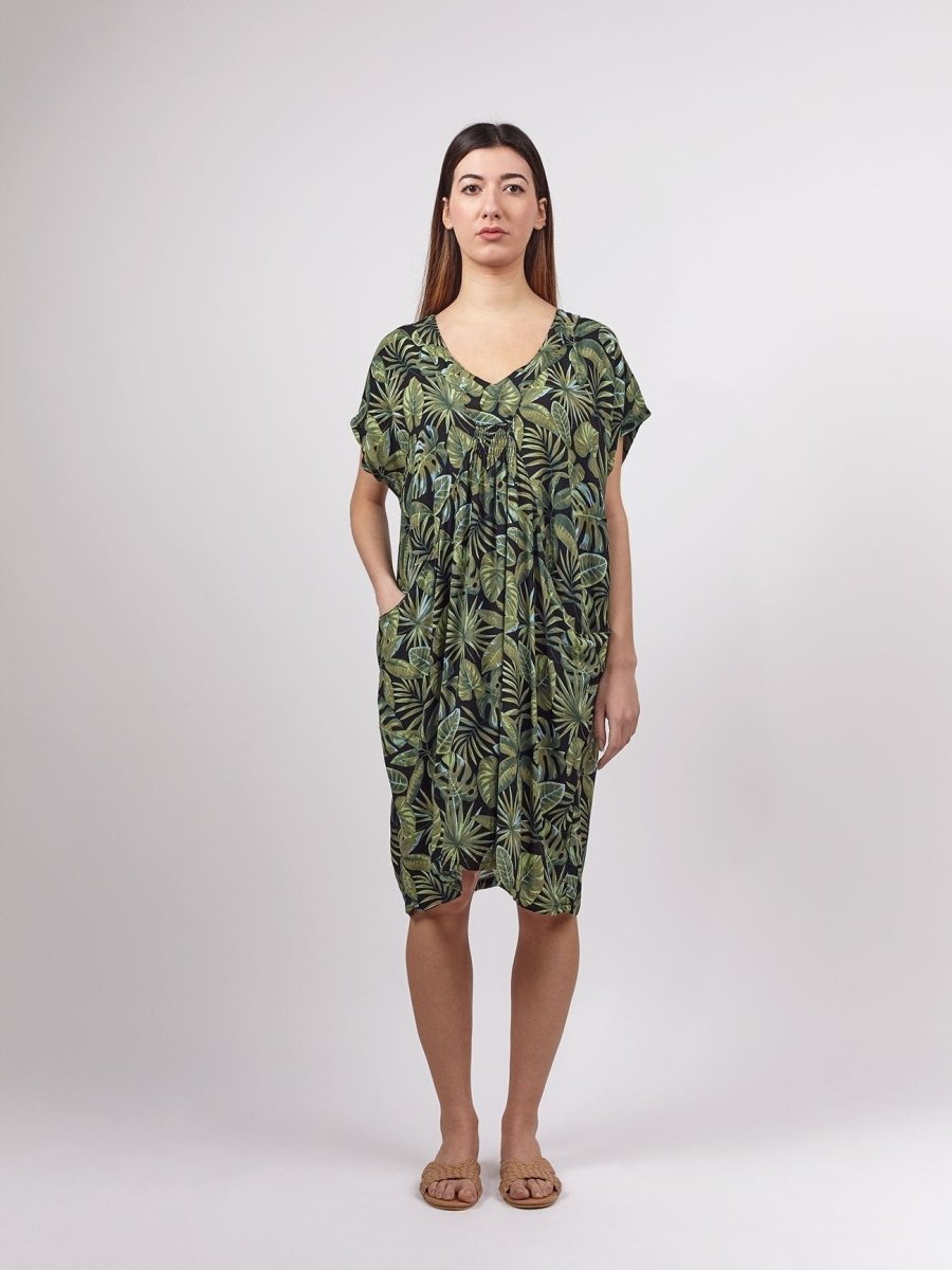 Vestito corto Aurora - verde - Bijondo