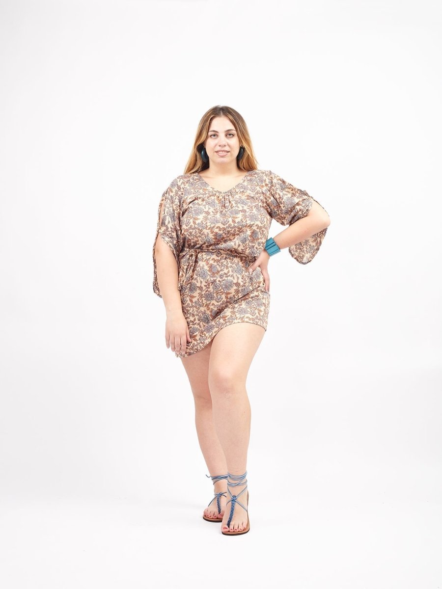 Vestito corto Claudia - blu - Bijondo