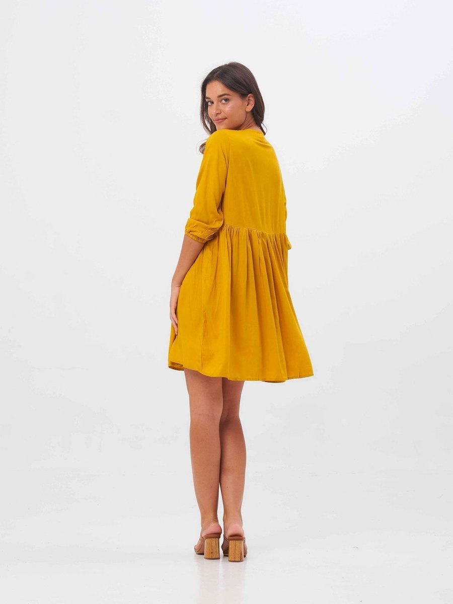 Vestito corto Matilda - giallo - Bijondo