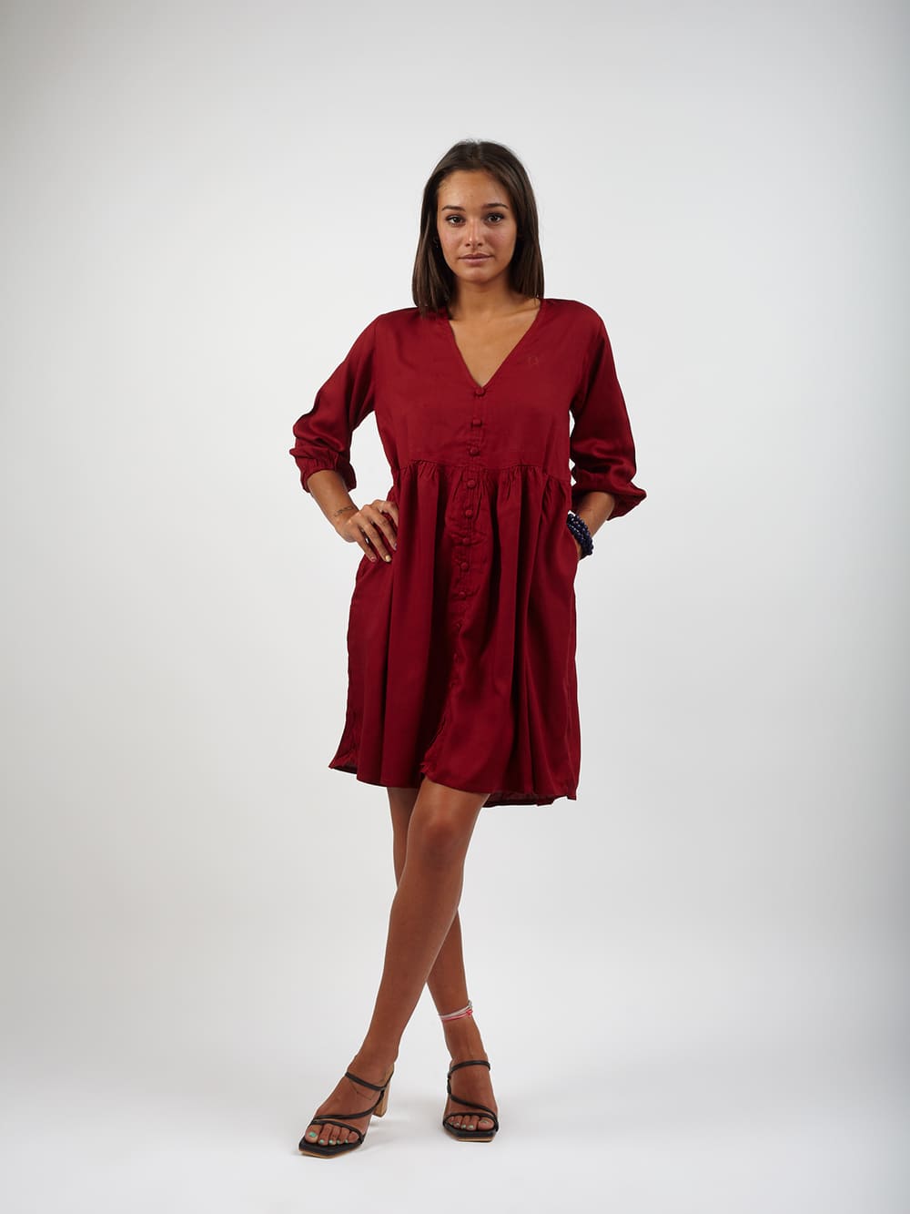 Vestito corto Matilda - bordeaux - Bijondo