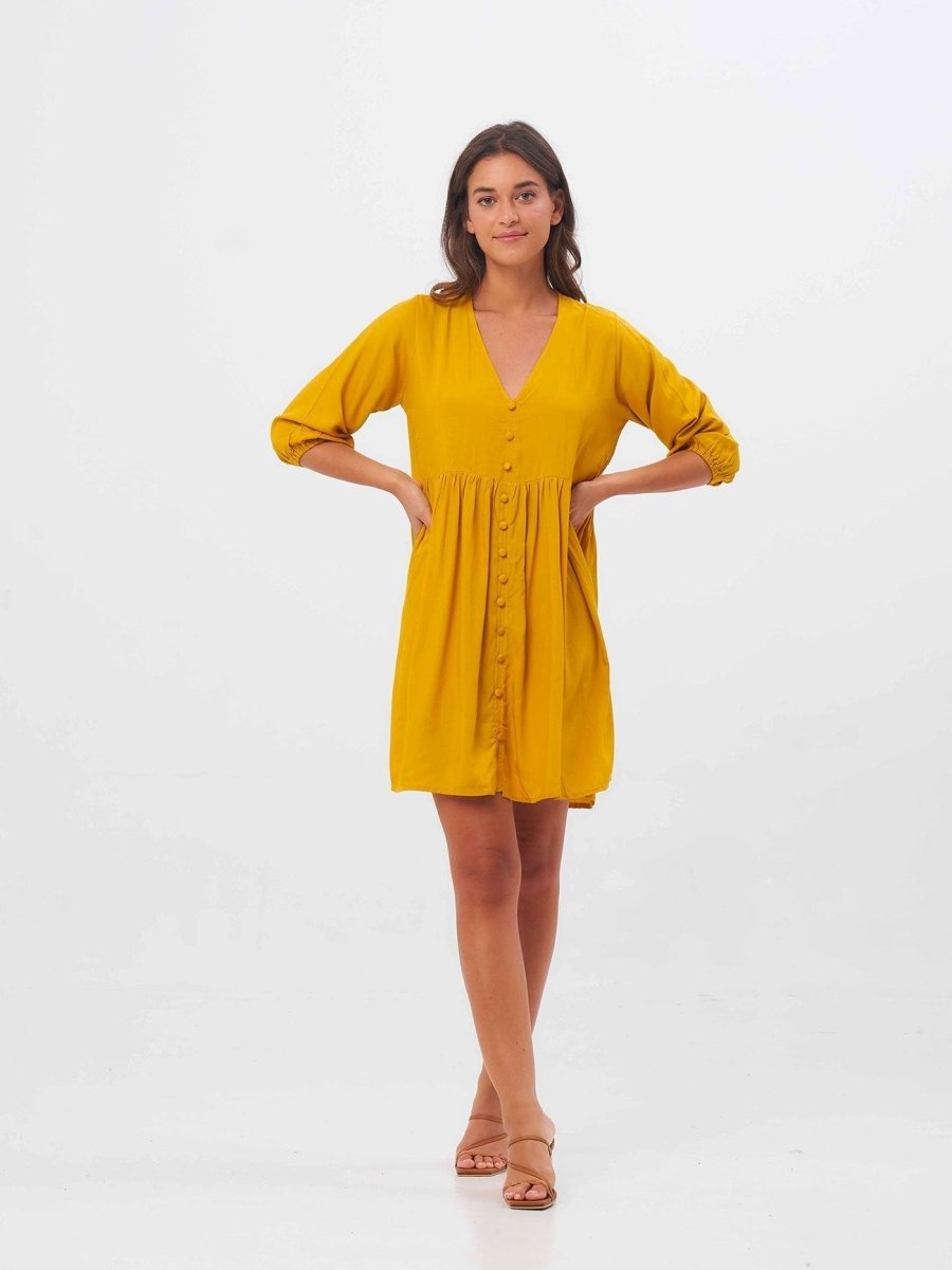 Vestito corto Matilda - giallo - Bijondo