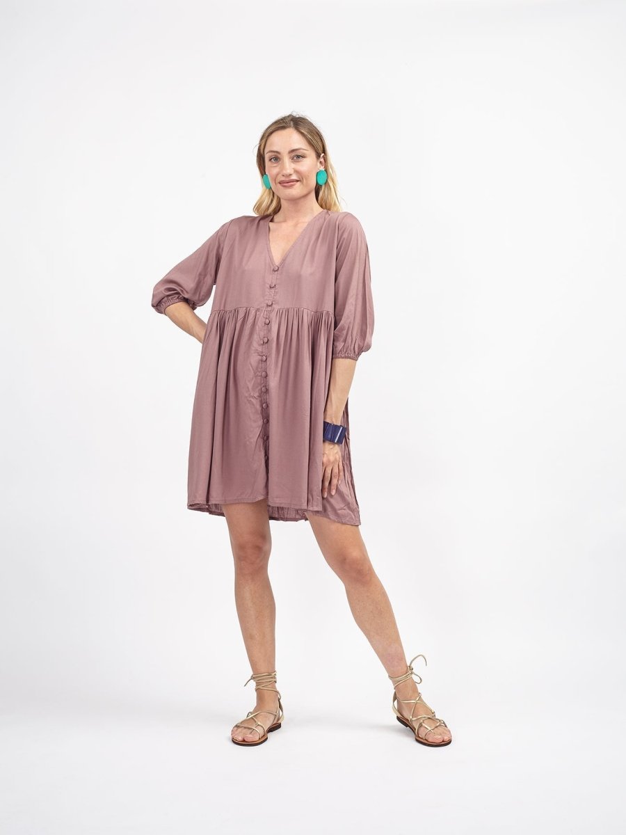 Vestito corto Matilda - malva - Bijondo