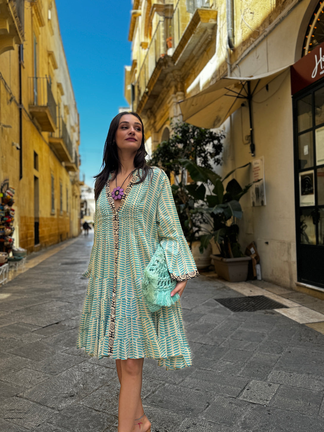 Vestito corto cotone Matilde-vestito-WhyY-Bijondo