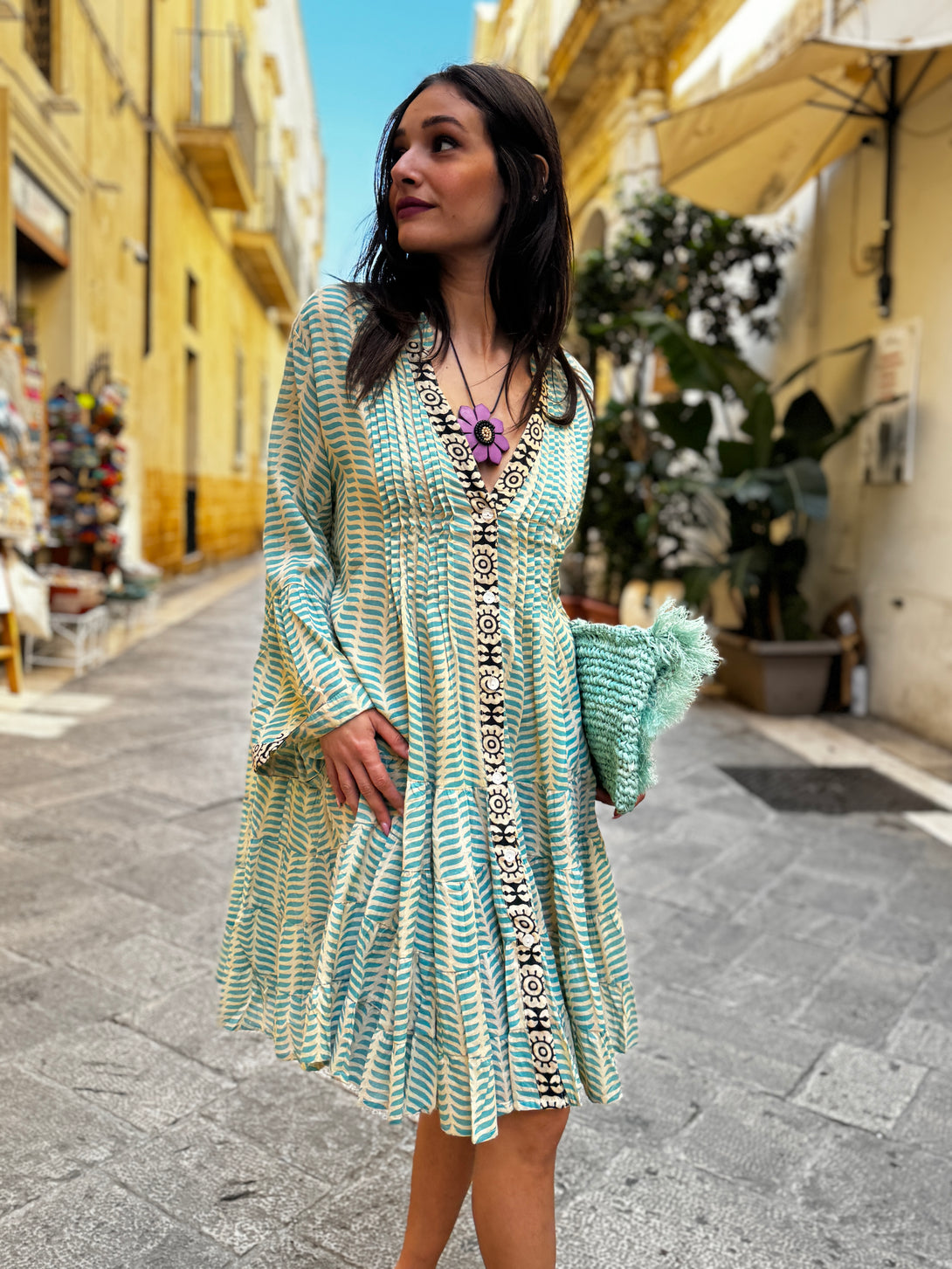 Vestito corto cotone Matilde-vestito-WhyY-Bijondo