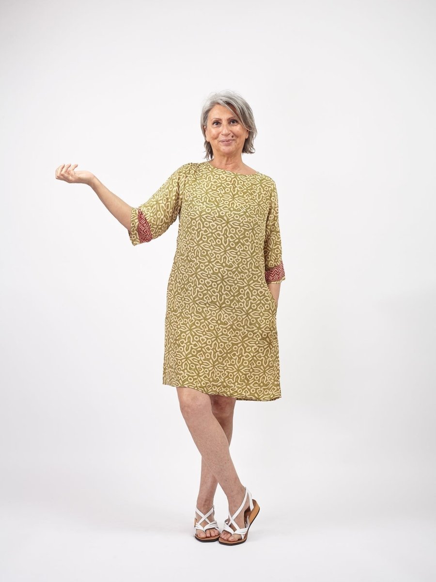 Vestito corto in seta Tracy - nero boho - Bijondo