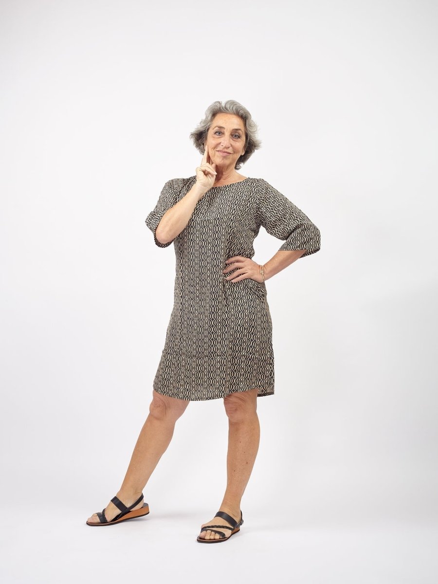 Vestito corto in seta Tracy - verde - Bijondo