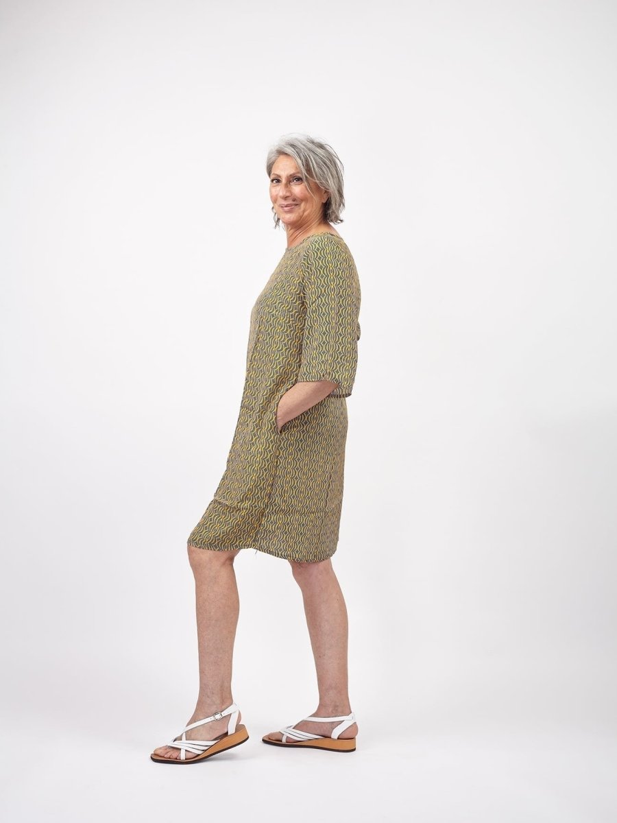 Vestito corto in seta Tracy - azzurro - Bijondo