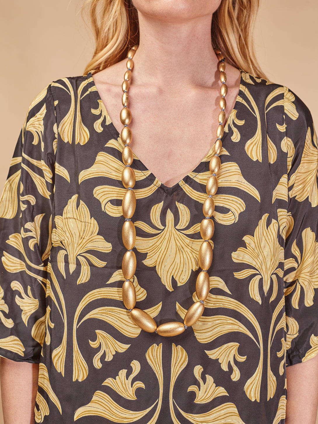 Vestito corto in seta Tracy laminato-Vestito-WhyY-Bijondo