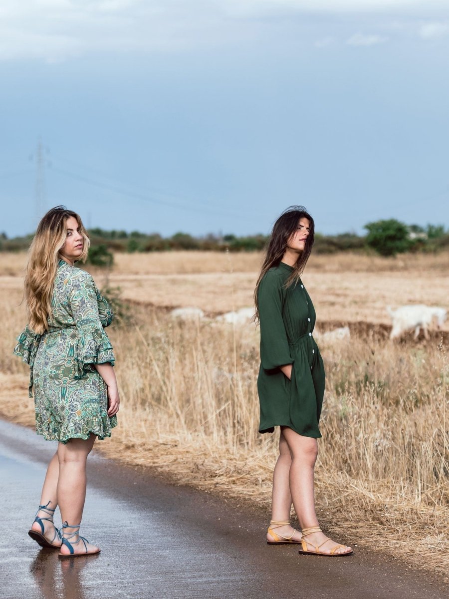 Vestito corto rayon con bottoni Noemi - bianco - Bijondo