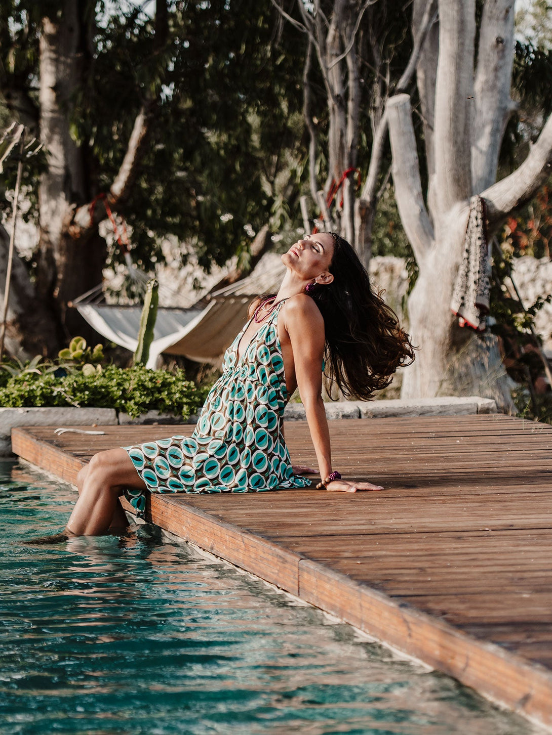 Vestito corto seta open back Simona-arancione-taglia unica-Bijondo