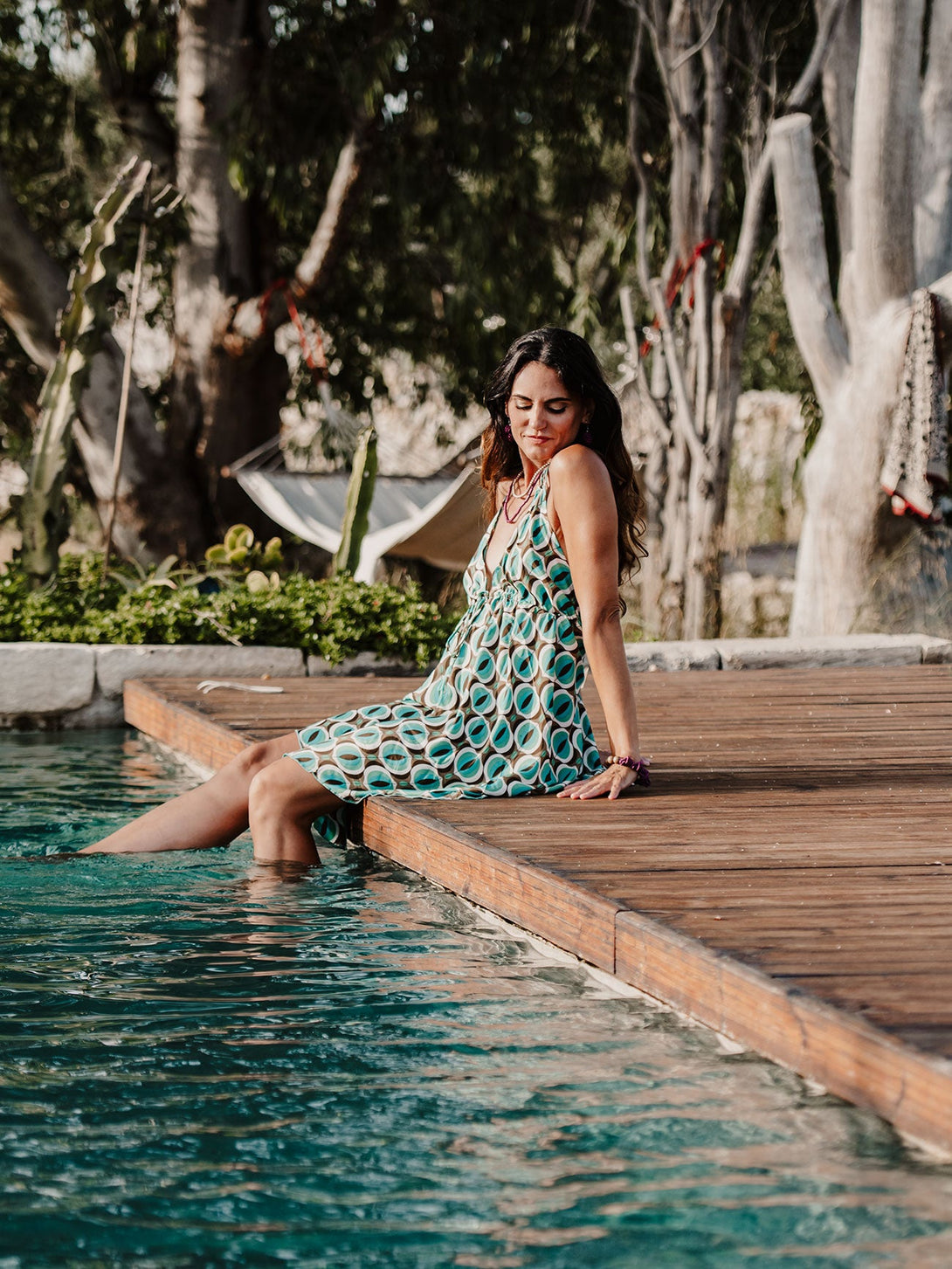 Vestito corto seta open back Simona-arancione-taglia unica-Bijondo