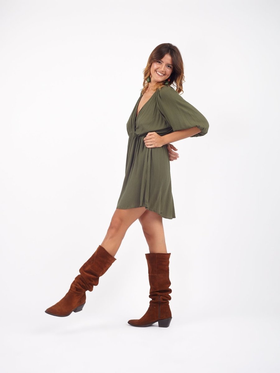 Vestito corto svasato Marlow - magenta - Bijondo