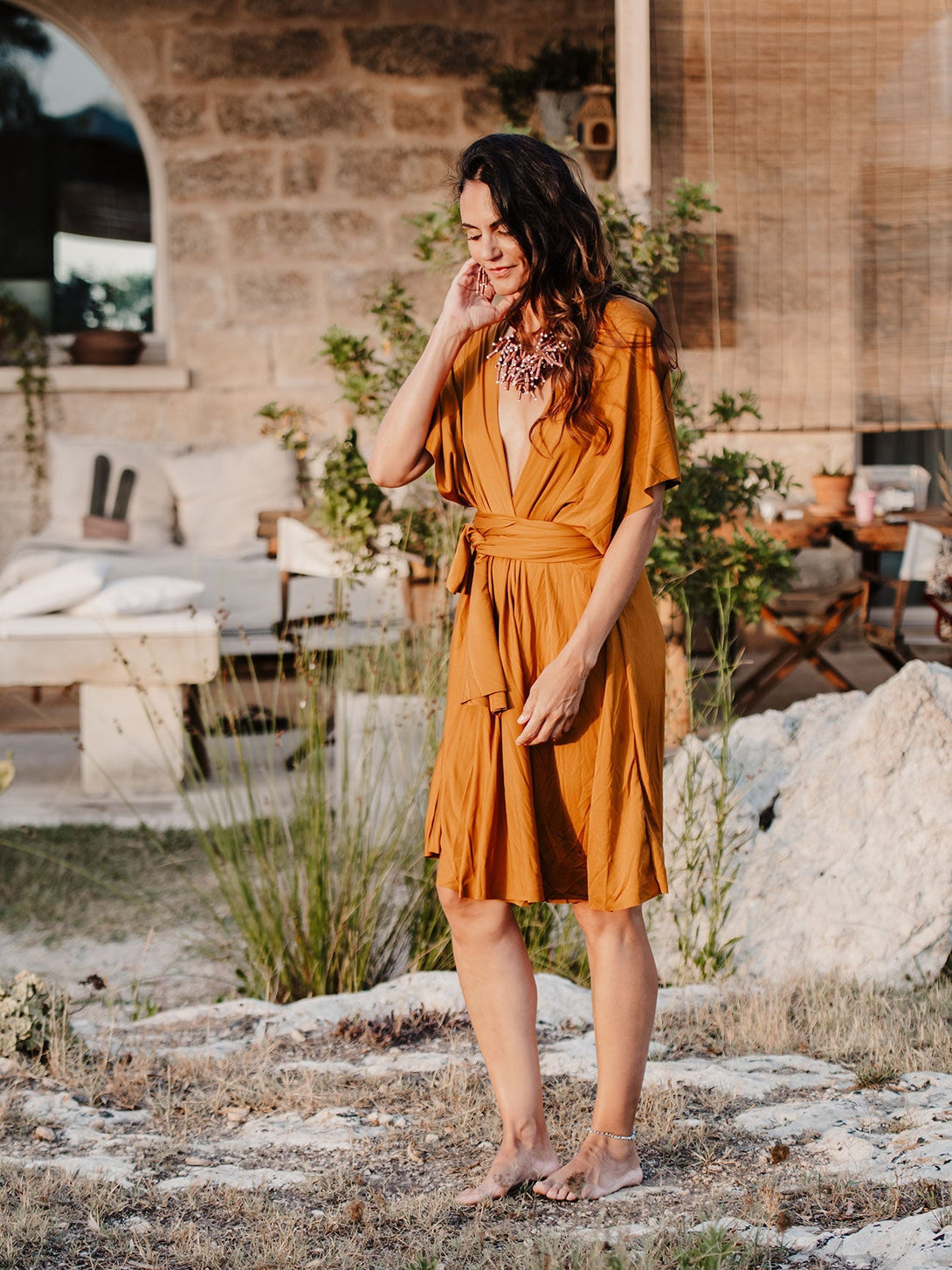 Vestito corto trasformabile Ayunita Infinity-nero-taglia unica-Bijondo