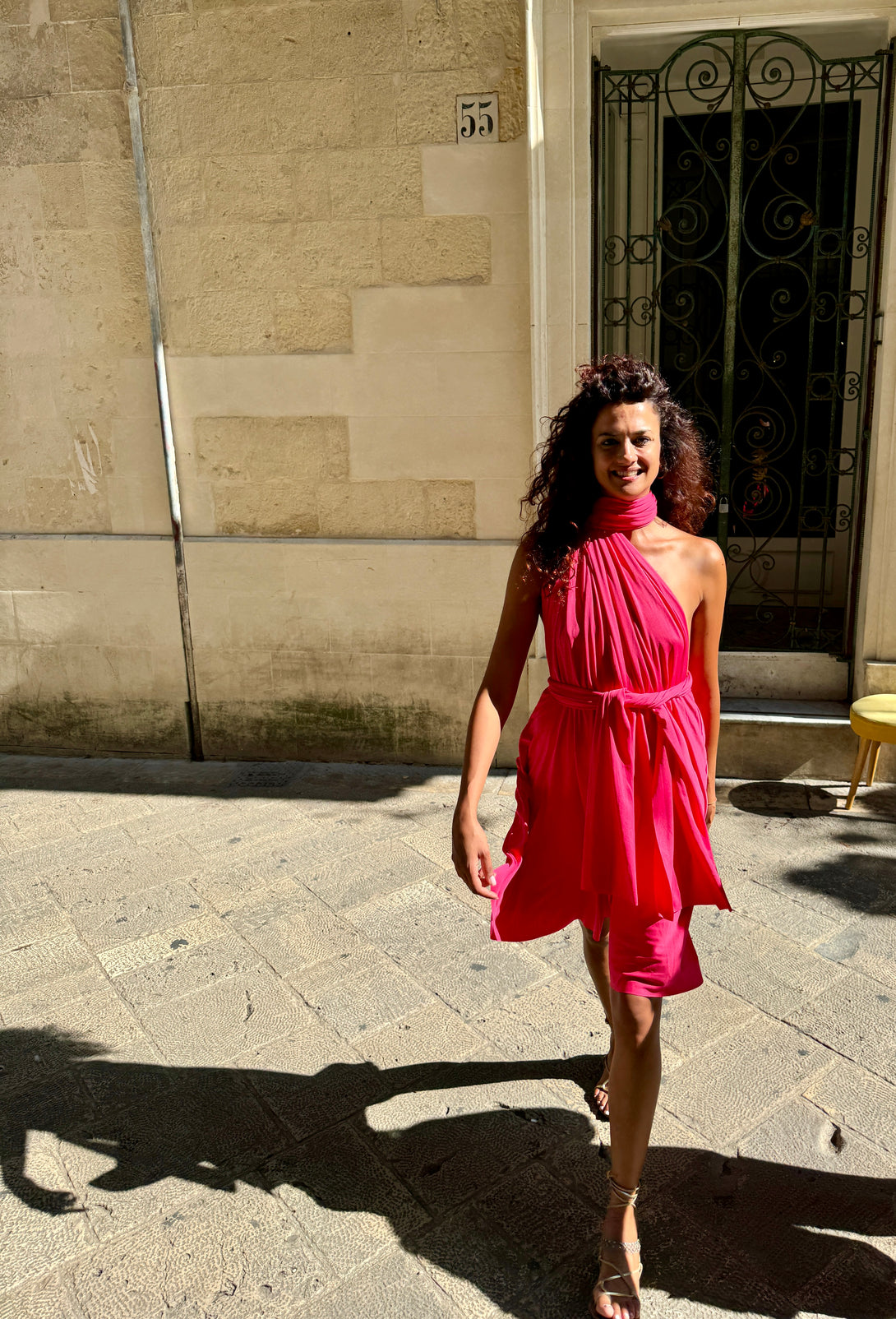 Vestito corto trasformabile Ayunita Infinity-Vestito-Bijondo-Fucsia-taglia unica-Bijondo