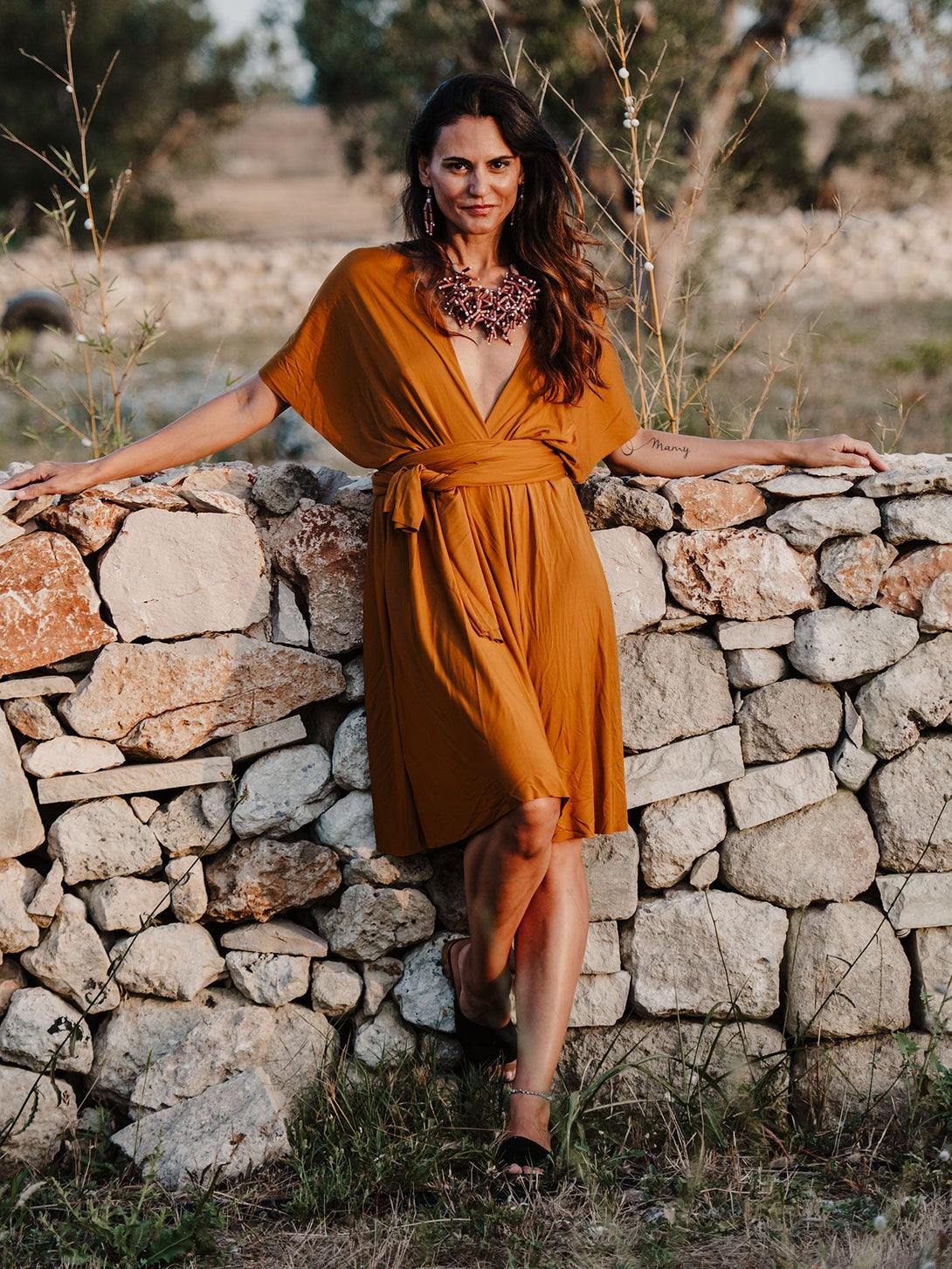 Vestito corto trasformabile Ayunita Infinity-nero-taglia unica-Bijondo