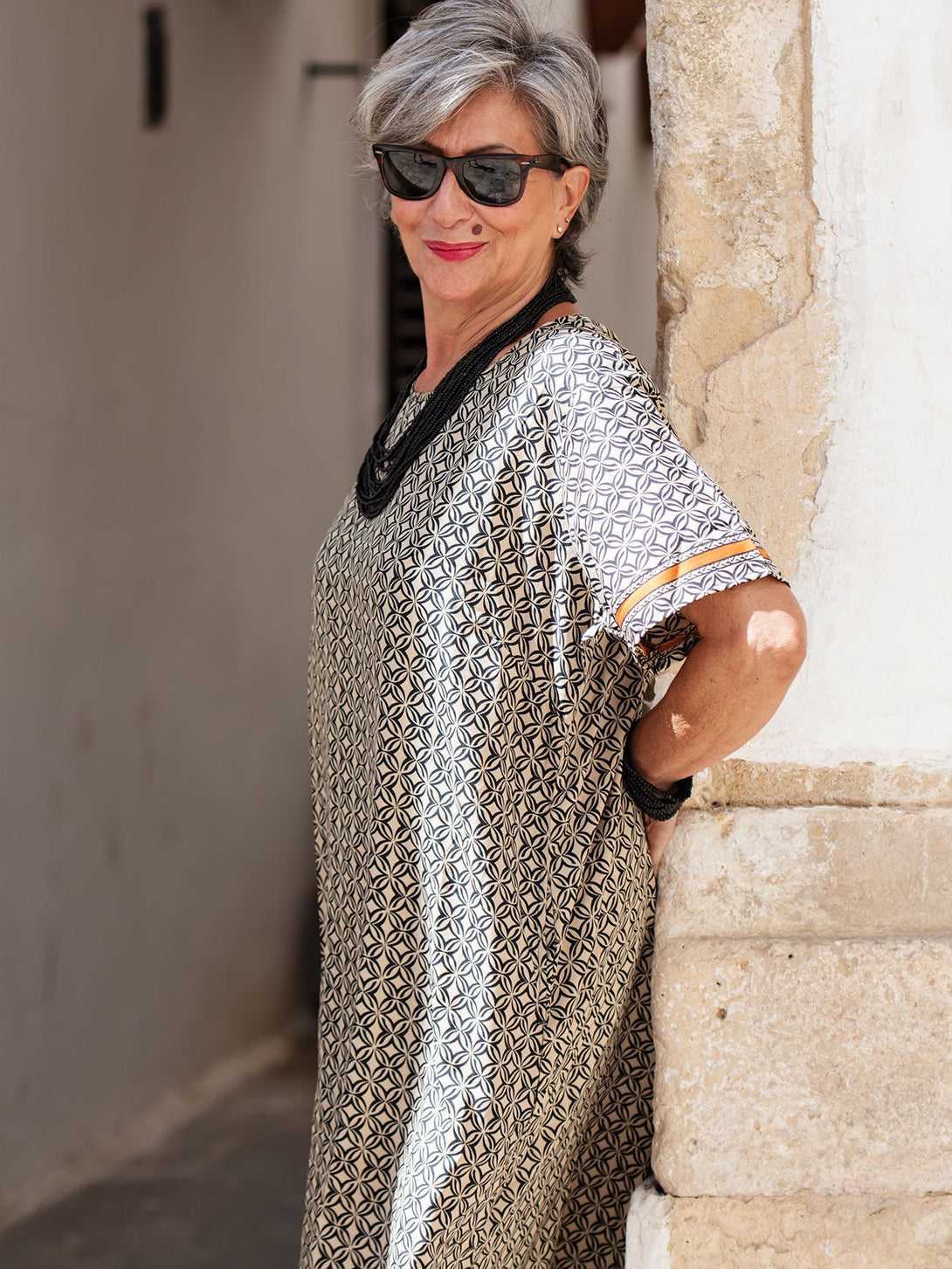 Vestito corto viscosa Lilou-nero-S-Bijondo