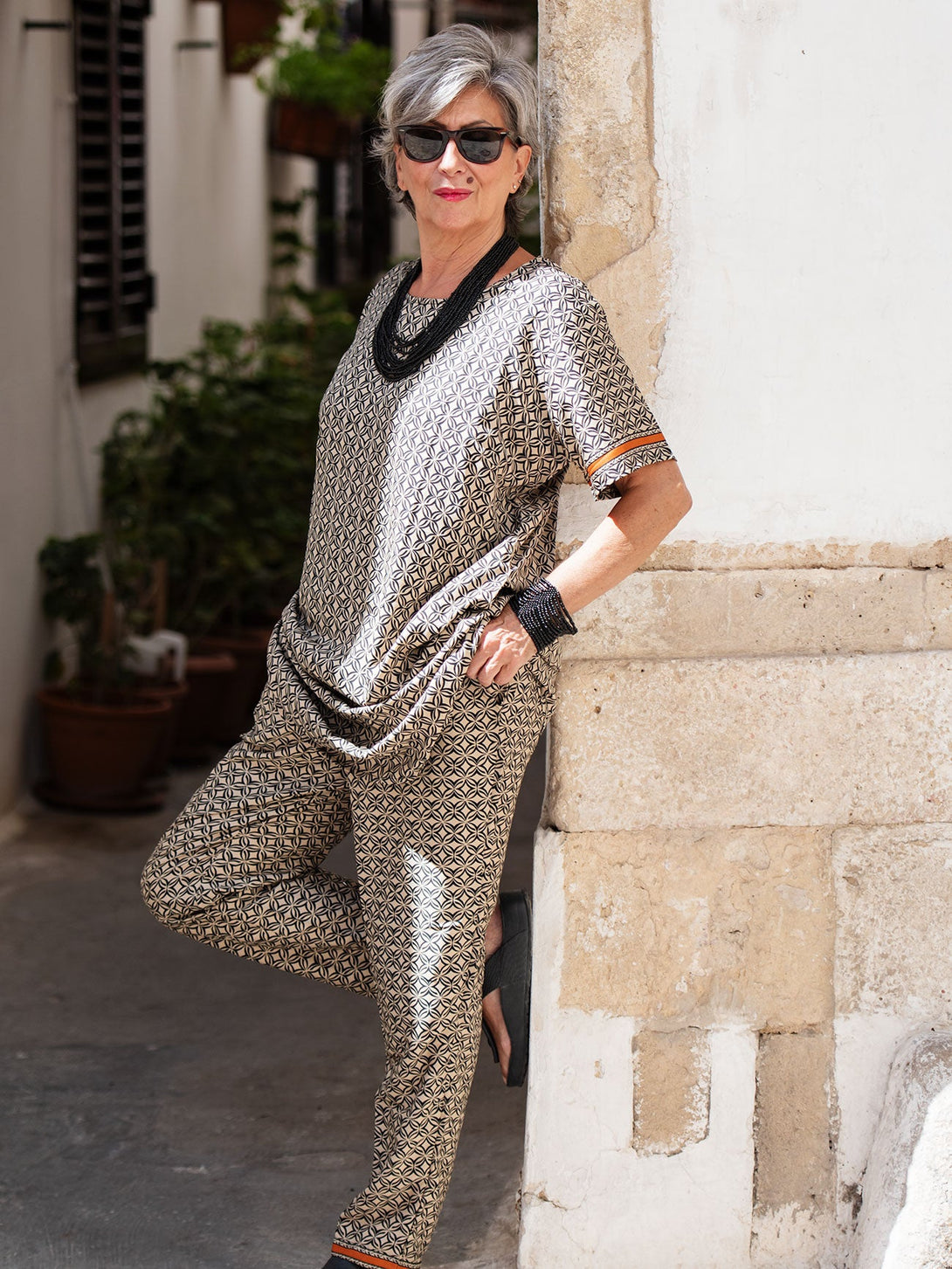 Vestito corto viscosa Lilou-nero-S-Bijondo