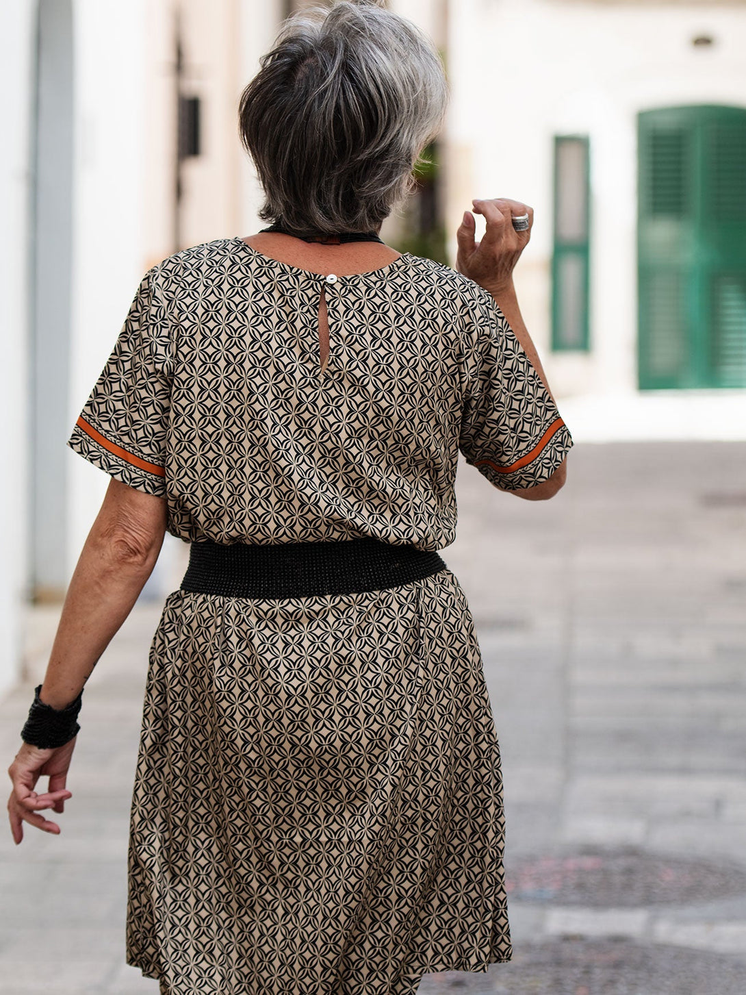 Vestito corto viscosa Lilou-nero-S-Bijondo