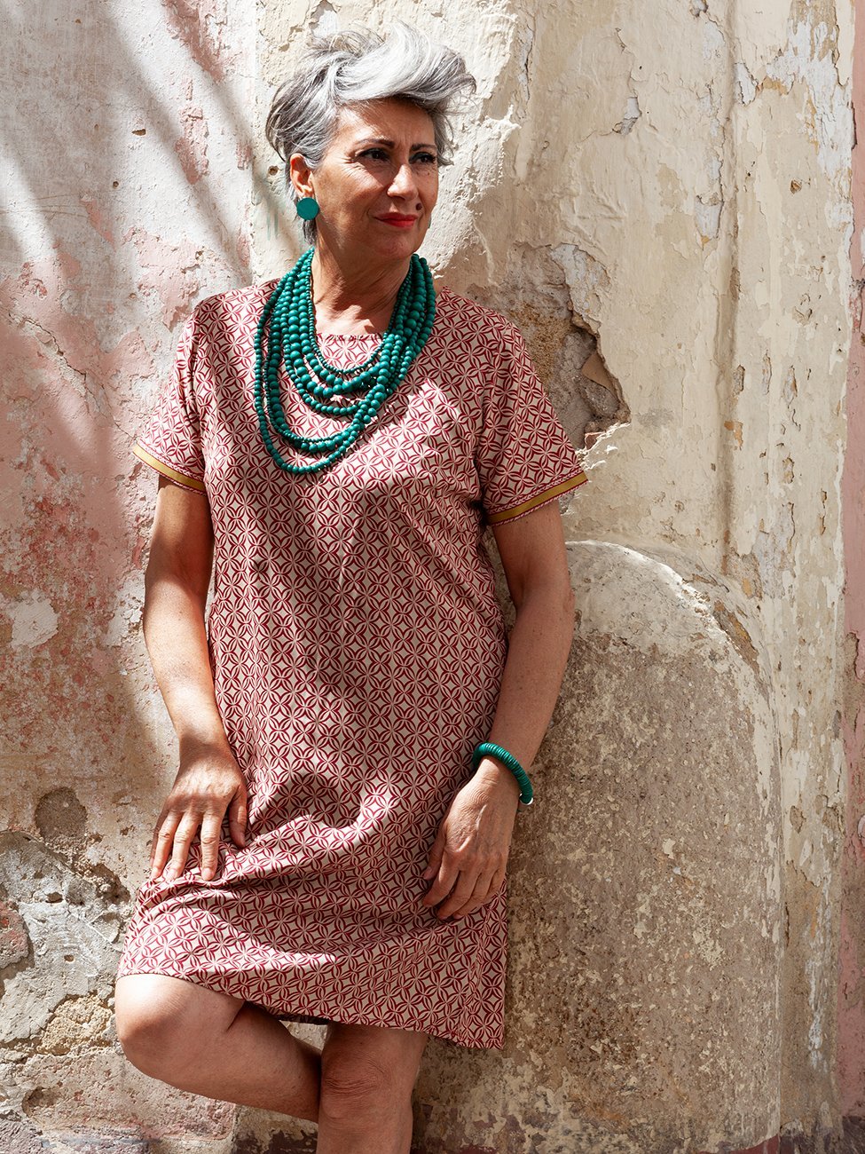 Vestito corto Seta Lilou - rosso - Bijondo